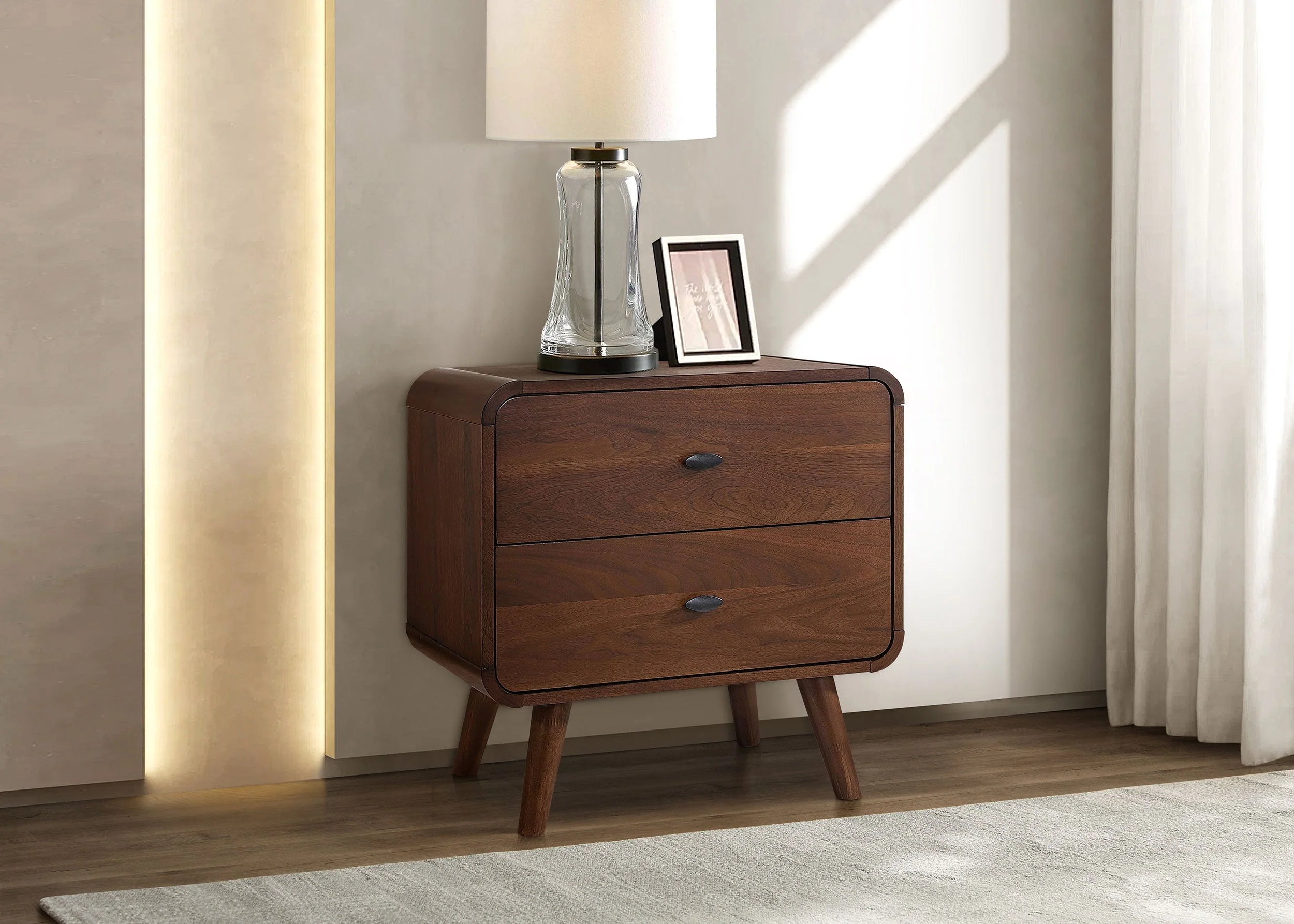 Robyn 2-drawer Nightstand Bedside Table - Image 5