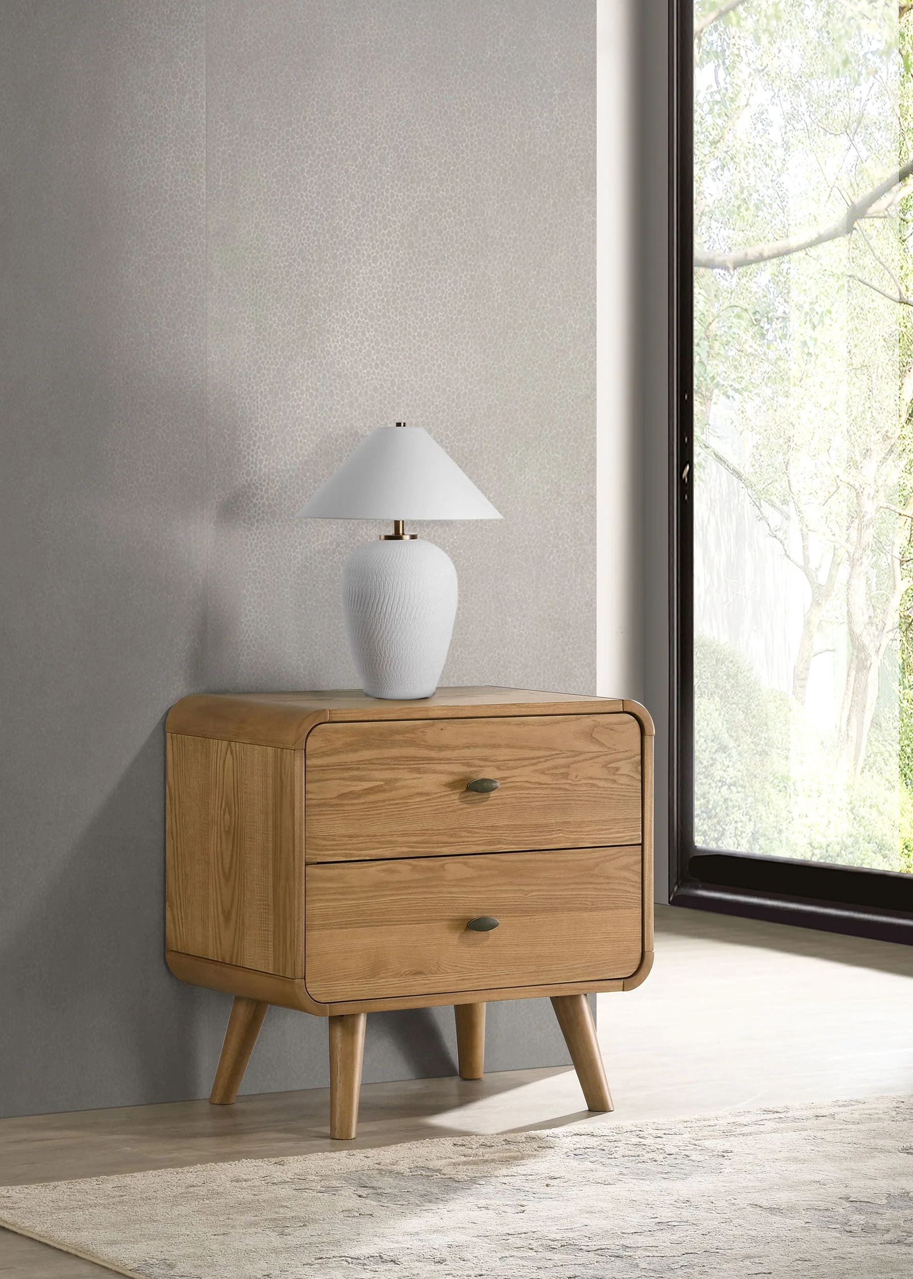 Robyn 2-drawer Nightstand Bedside Table - Image 6