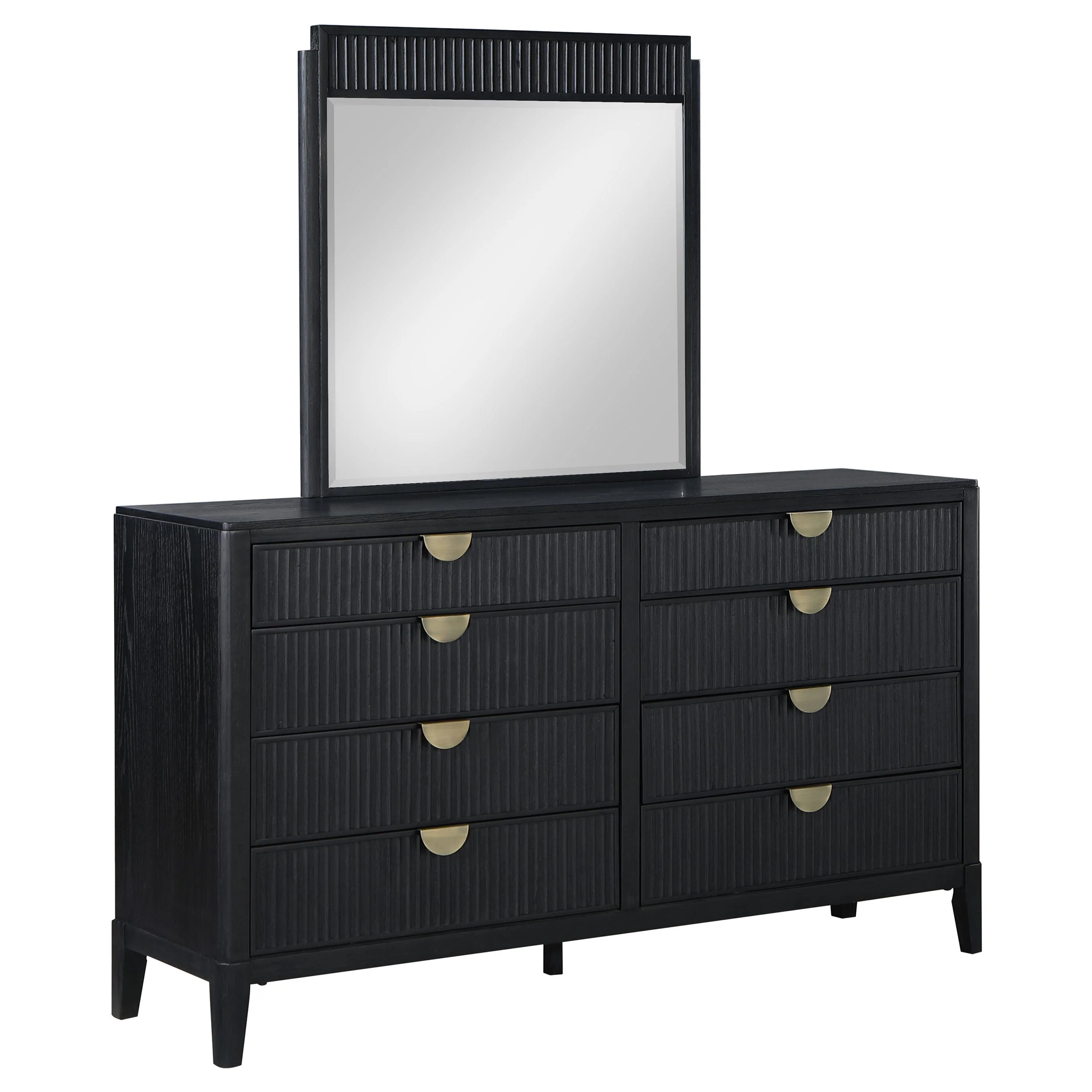 Brookmead 8-drawer Dresser with Mirror Black - Image 2