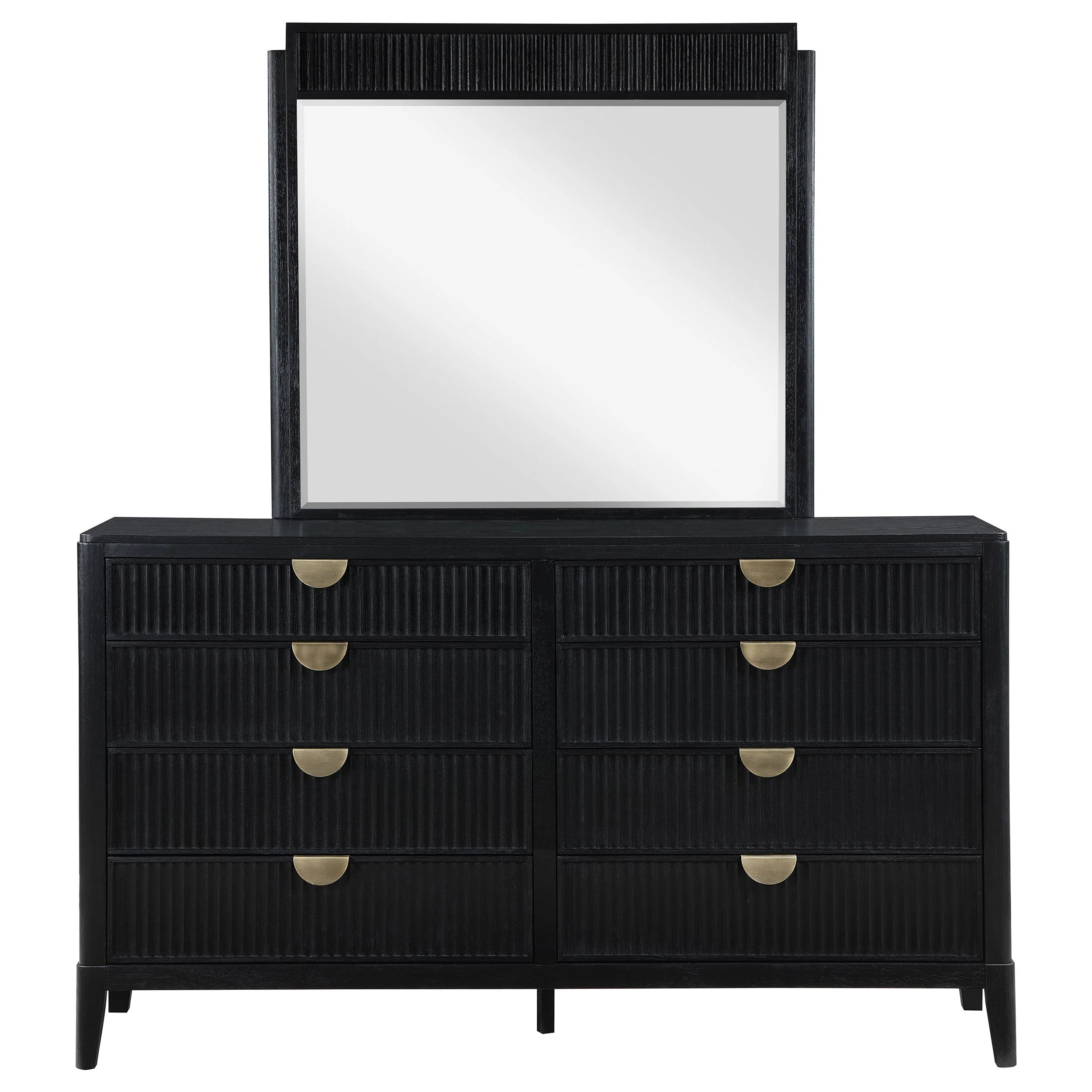 Brookmead 8-drawer Dresser with Mirror Black - Image 4