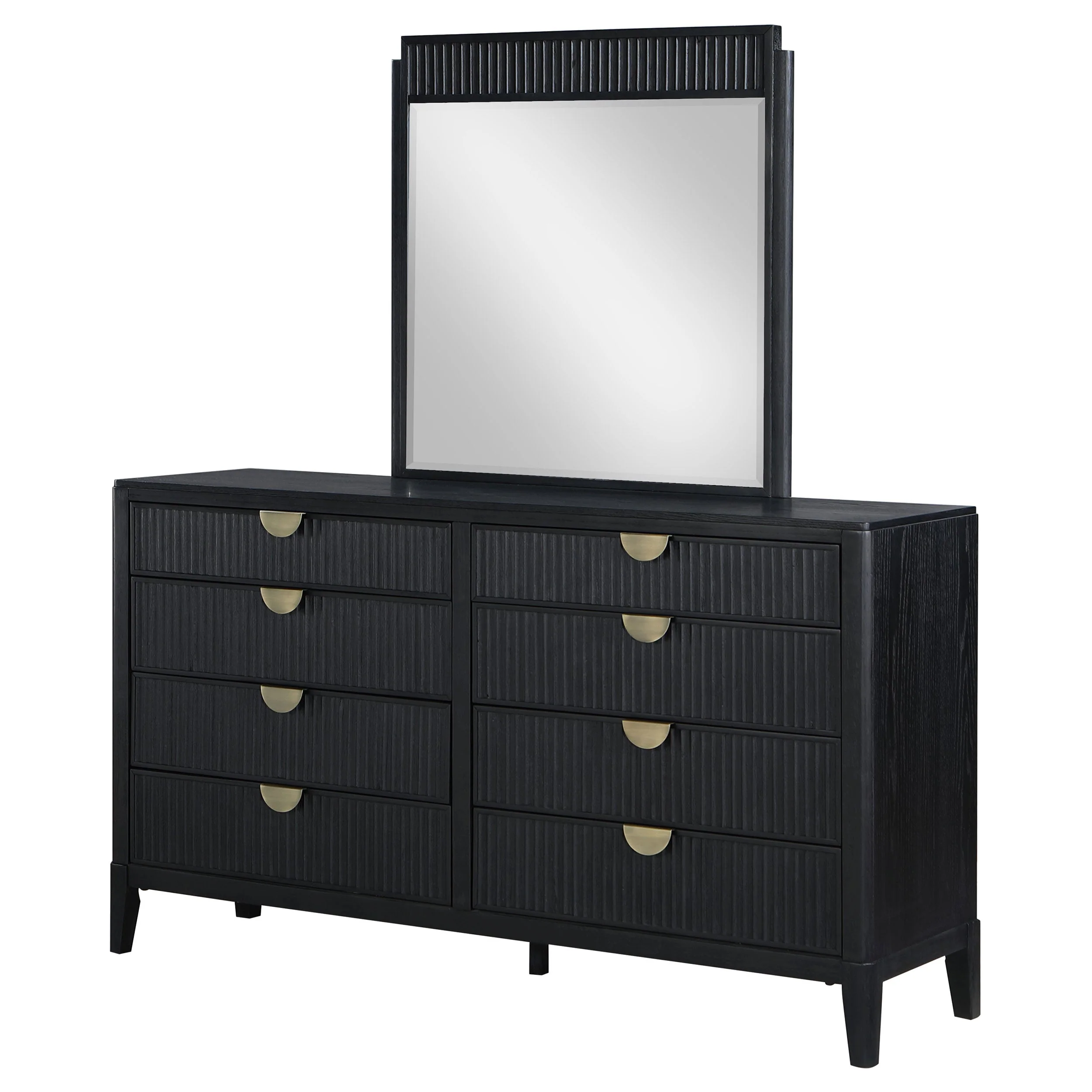 Brookmead 8-drawer Dresser with Mirror Black - Image 5