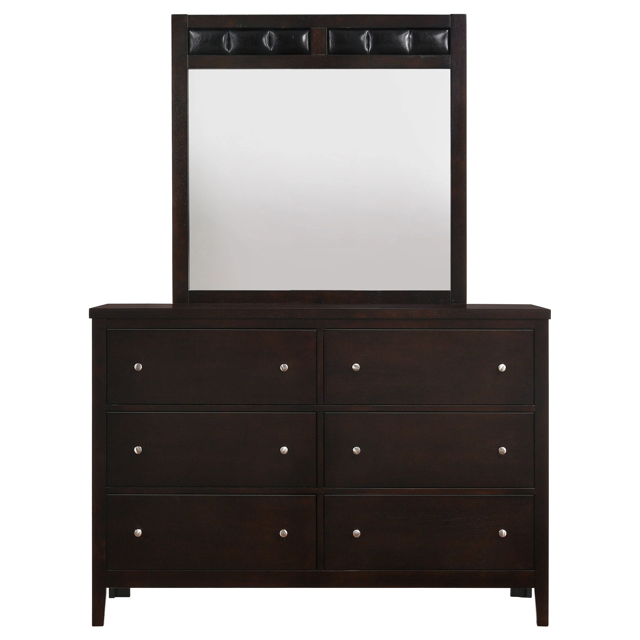 Carlton 6-drawer Dresser with Mirror Cappuccino - Image 4