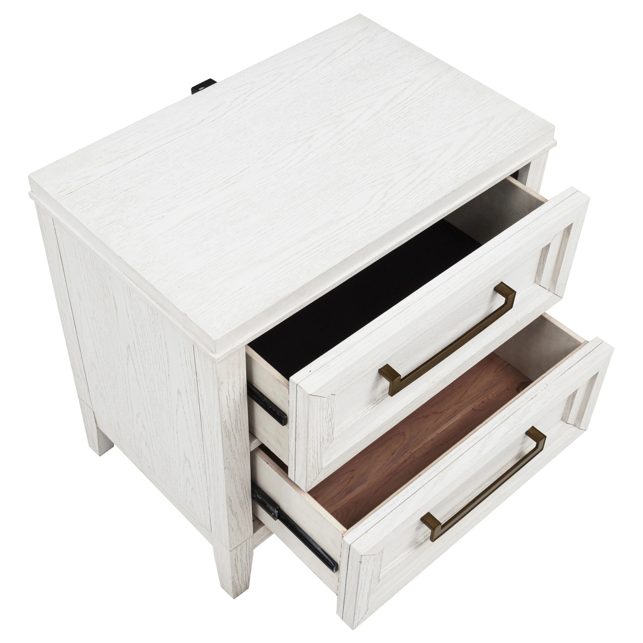 Marielle 2-drawer Nightstand Bedside Table Distressed White - Image 12