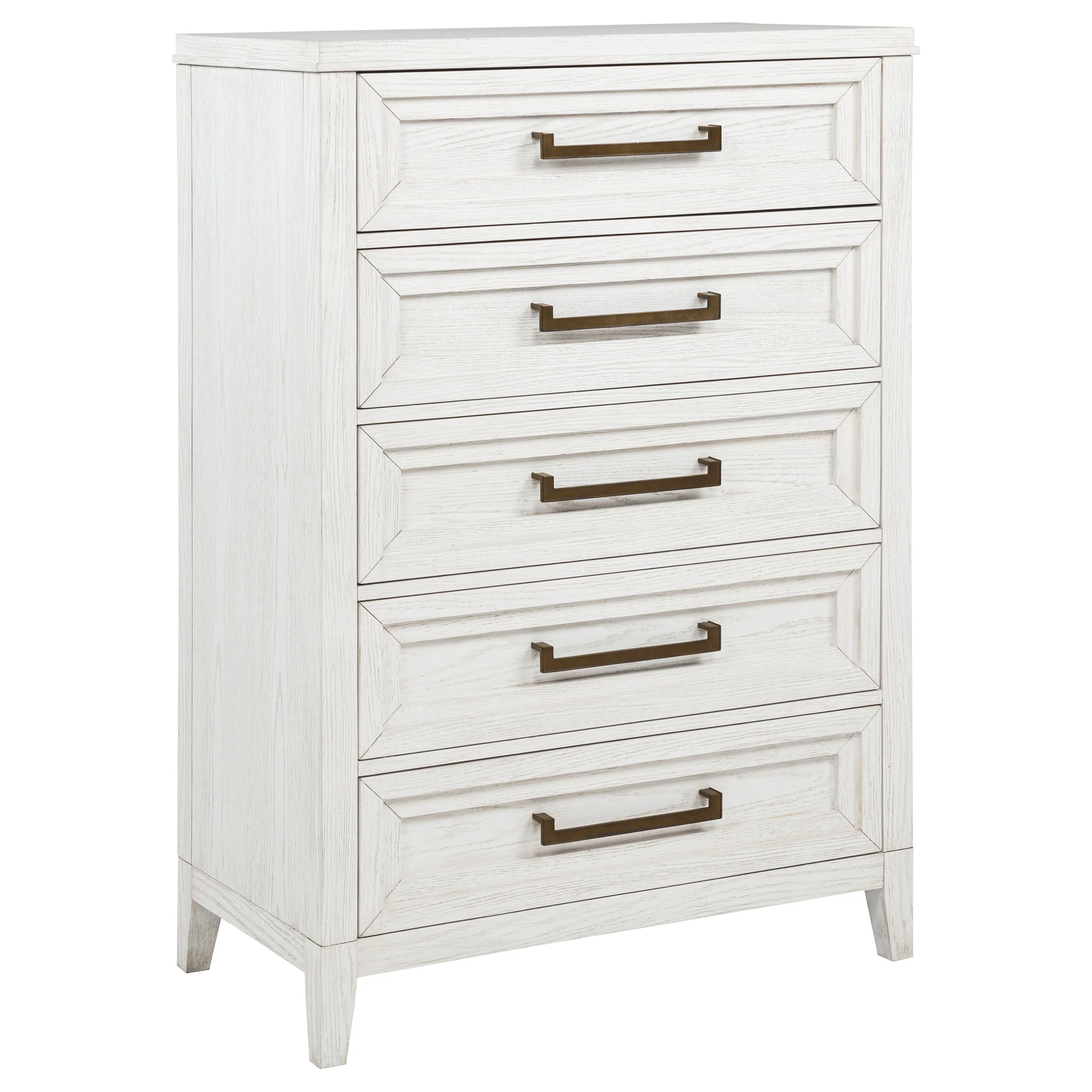 Marielle 5-drawer Bedroom Chest Distressed White - Image 2