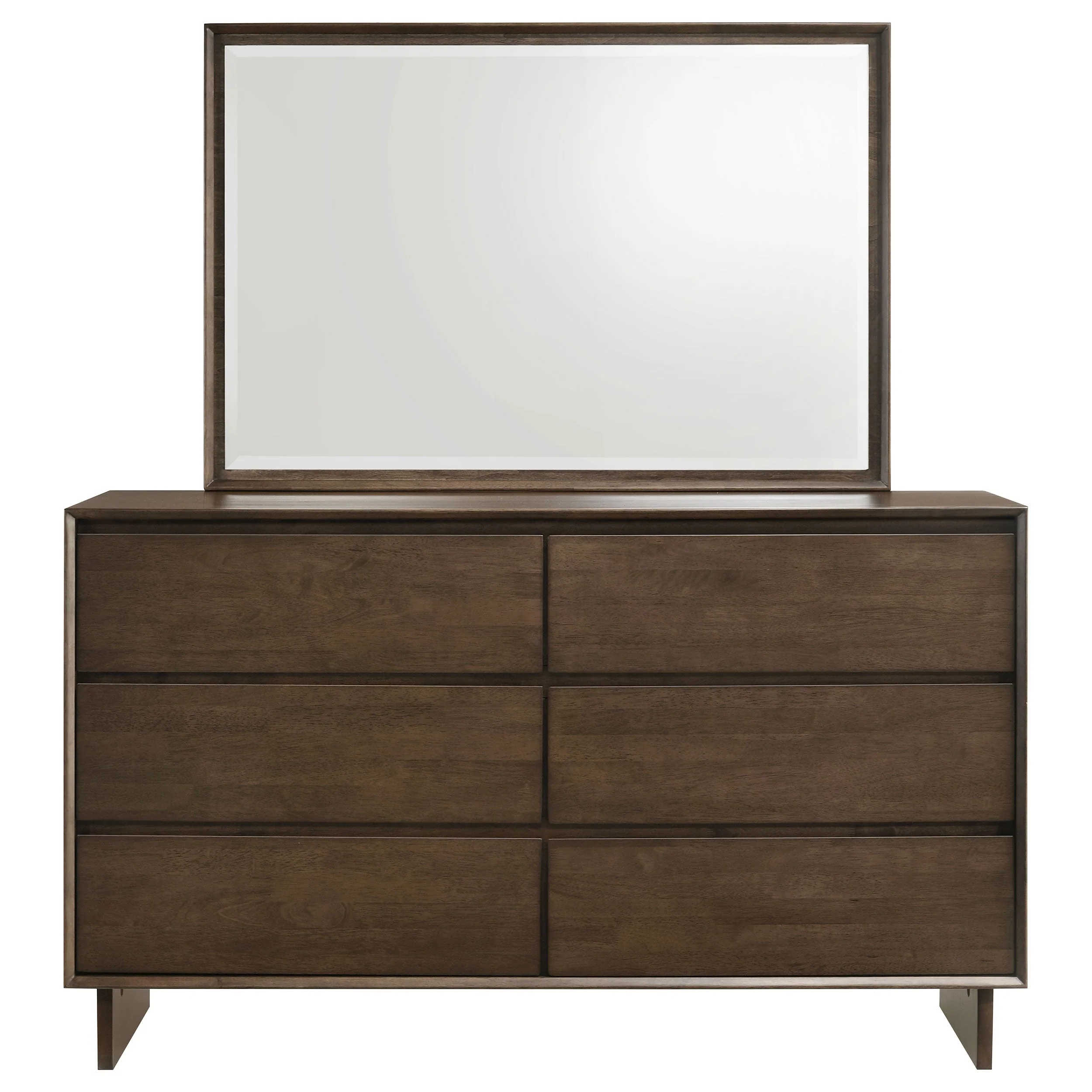 Glenwood 6-drawer Dresser and Mirror Warm Brown - Image 4