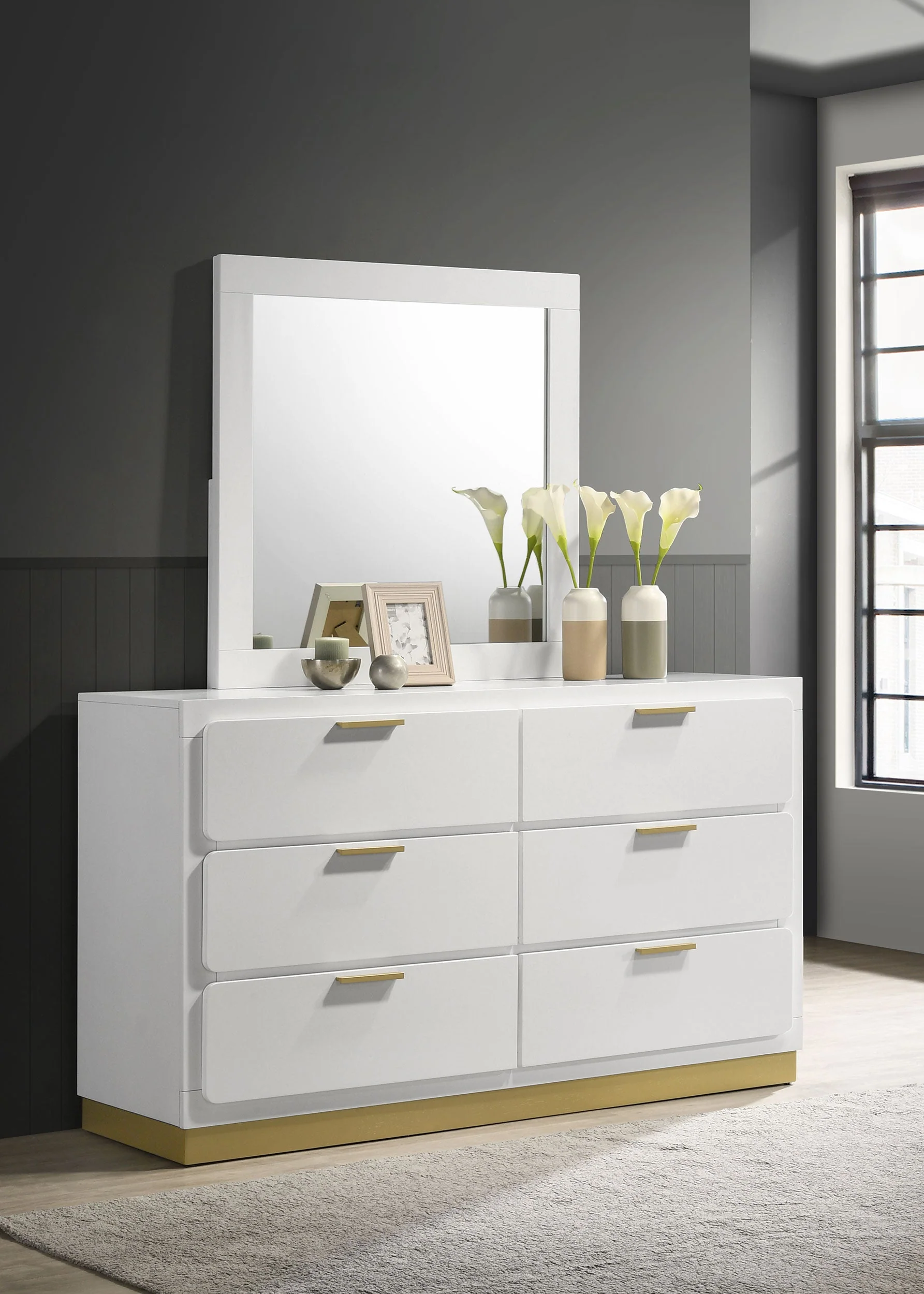 Caraway 6-drawer Dresser with Mirror - Image 6