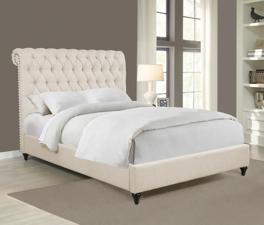 Devon 57-inch Upholstered Panel Bed - Image 2