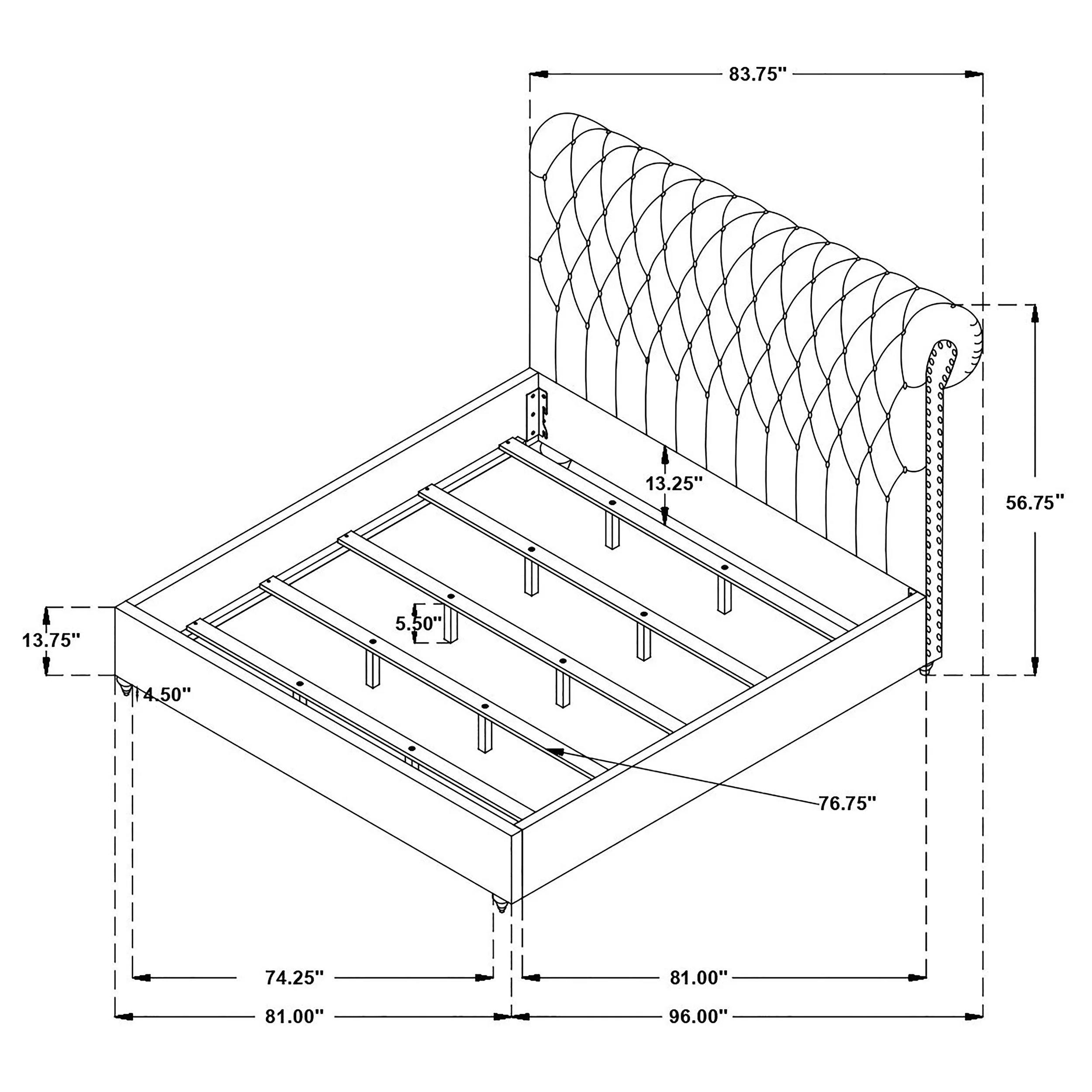 Devon 57-inch Upholstered Panel Bed - Image 27