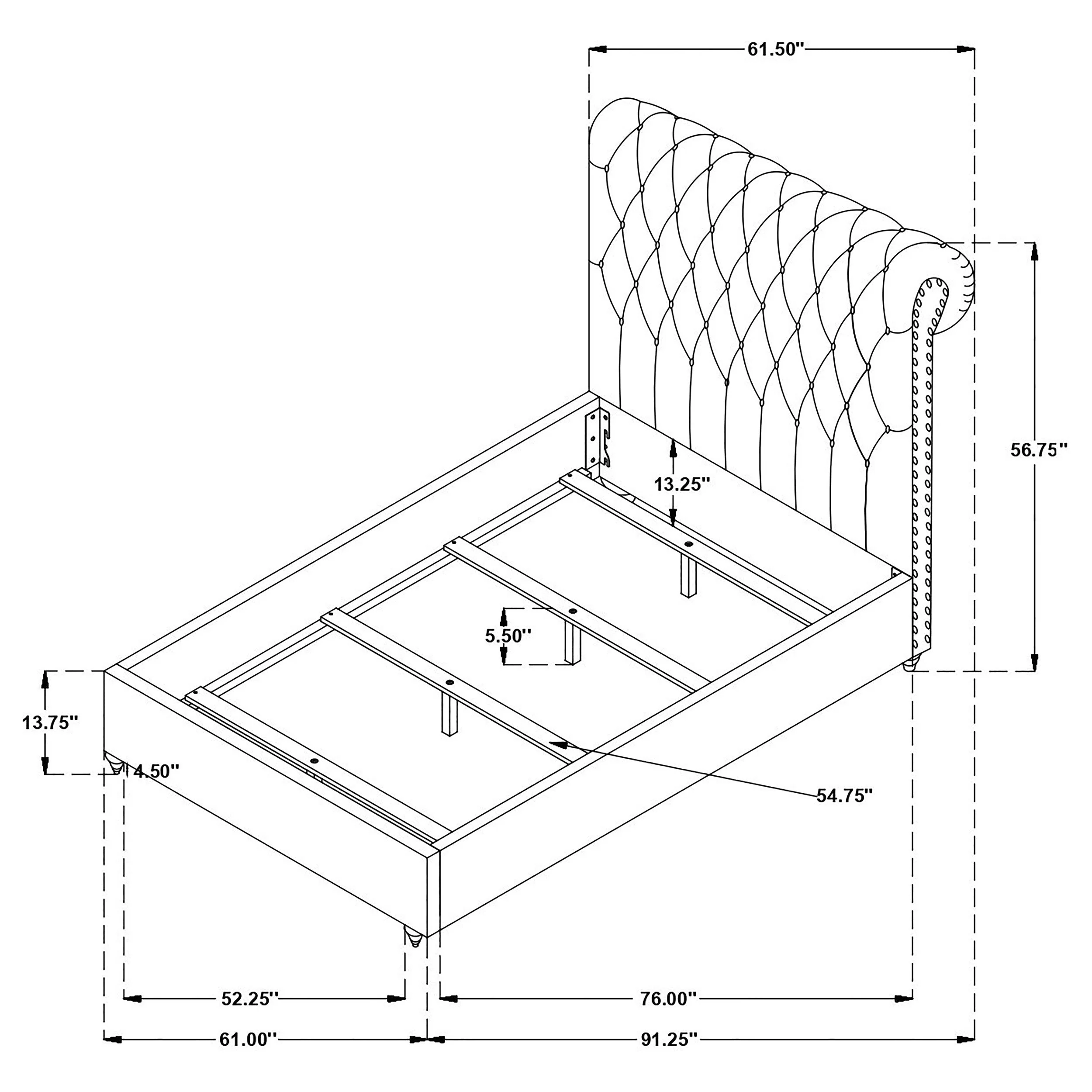 Devon 57-inch Upholstered Panel Bed - Image 29