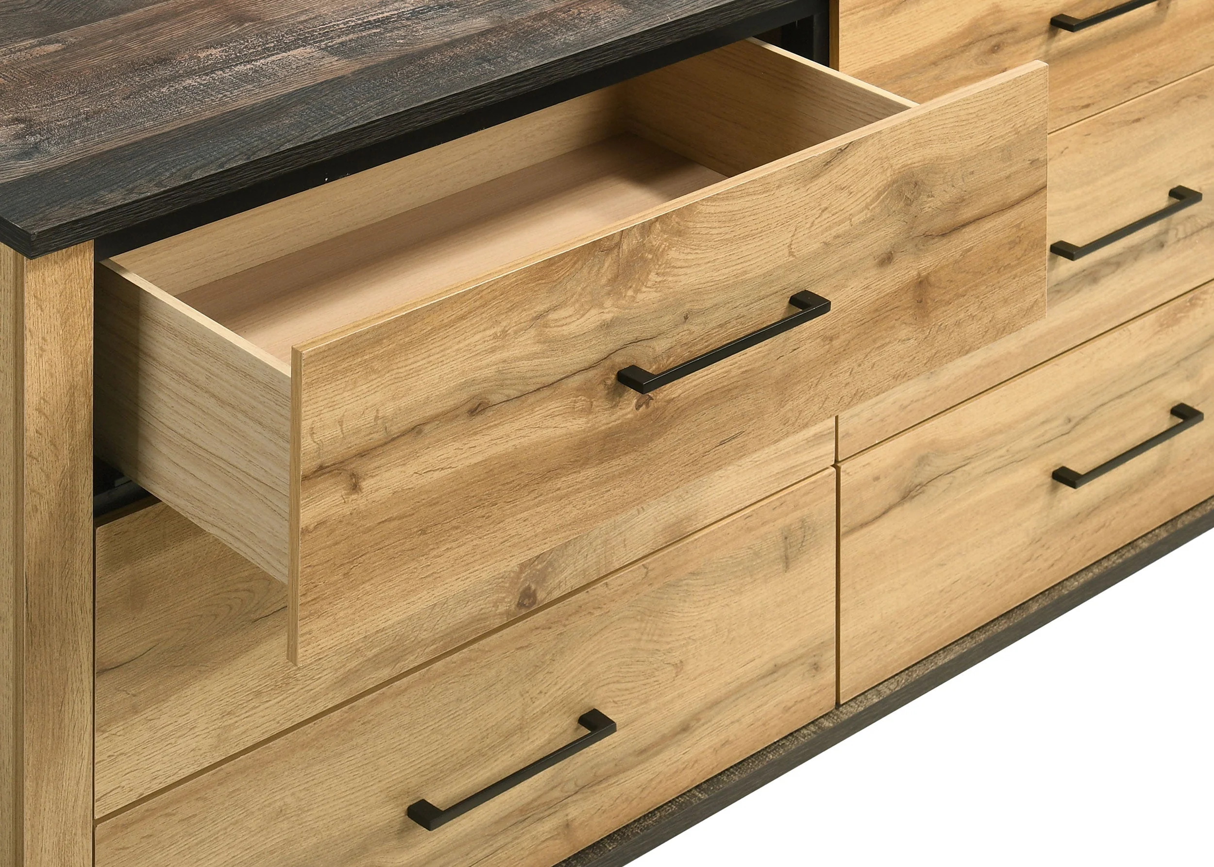 Kaywood 6-drawer Dresser and Mirror Natural Pine - Image 11