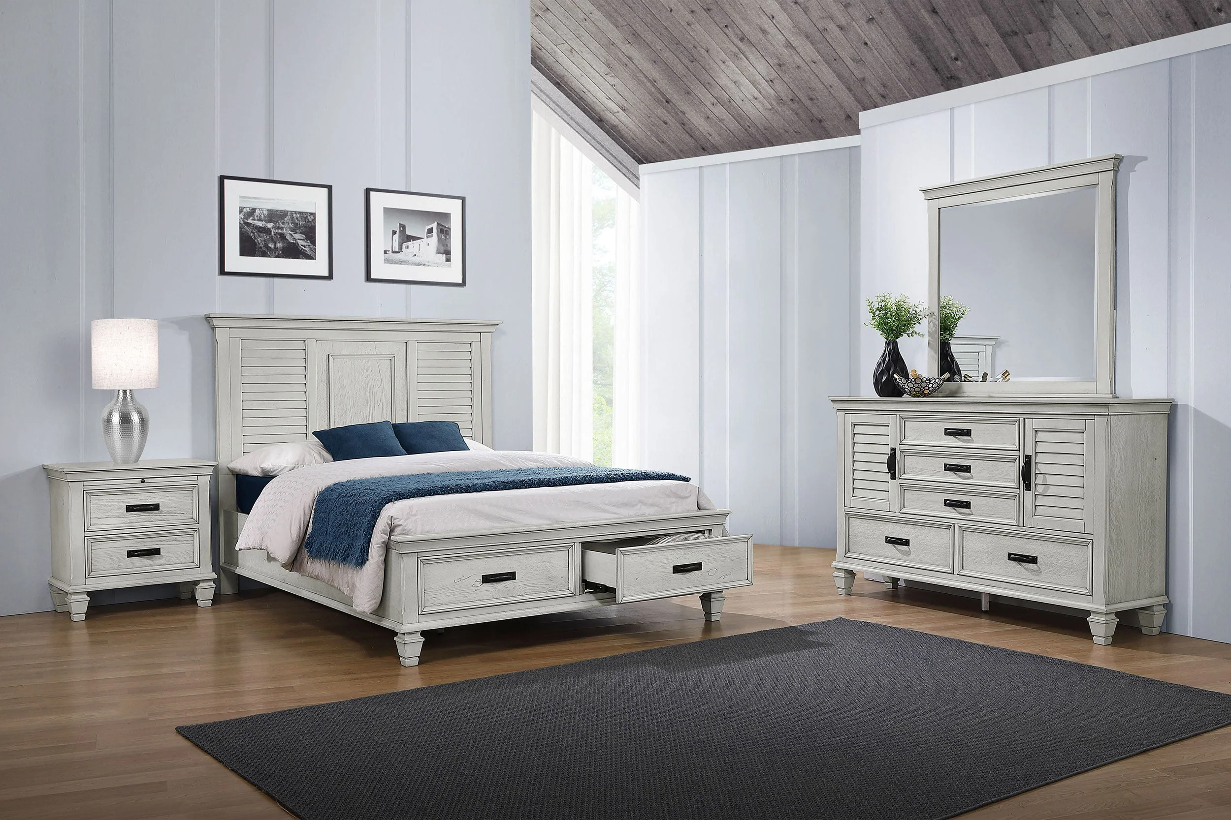 Franco Bedroom Set Distressed - Image 7