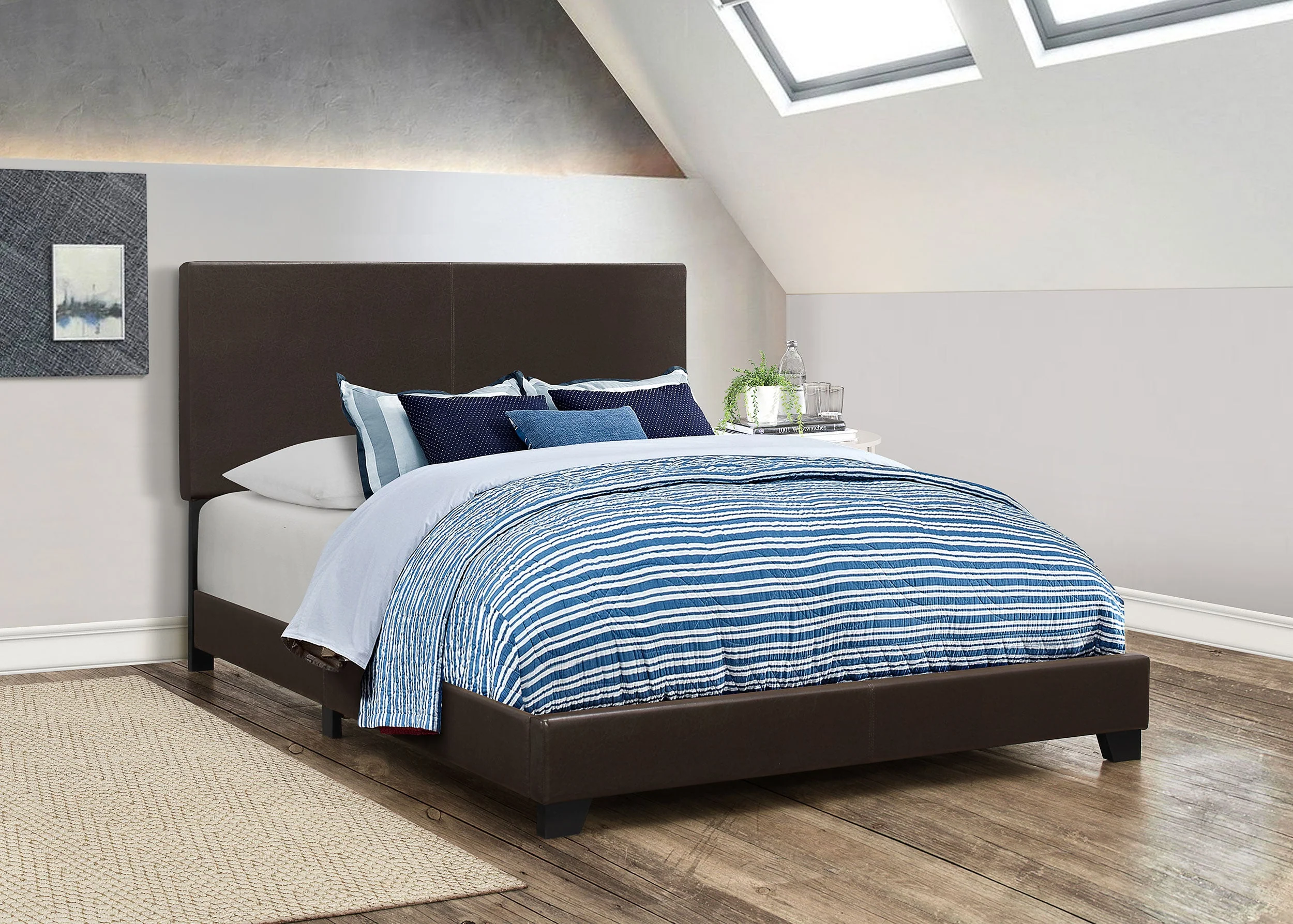 Dorian Faux Leather Upholstered Panel Bed - Image 31