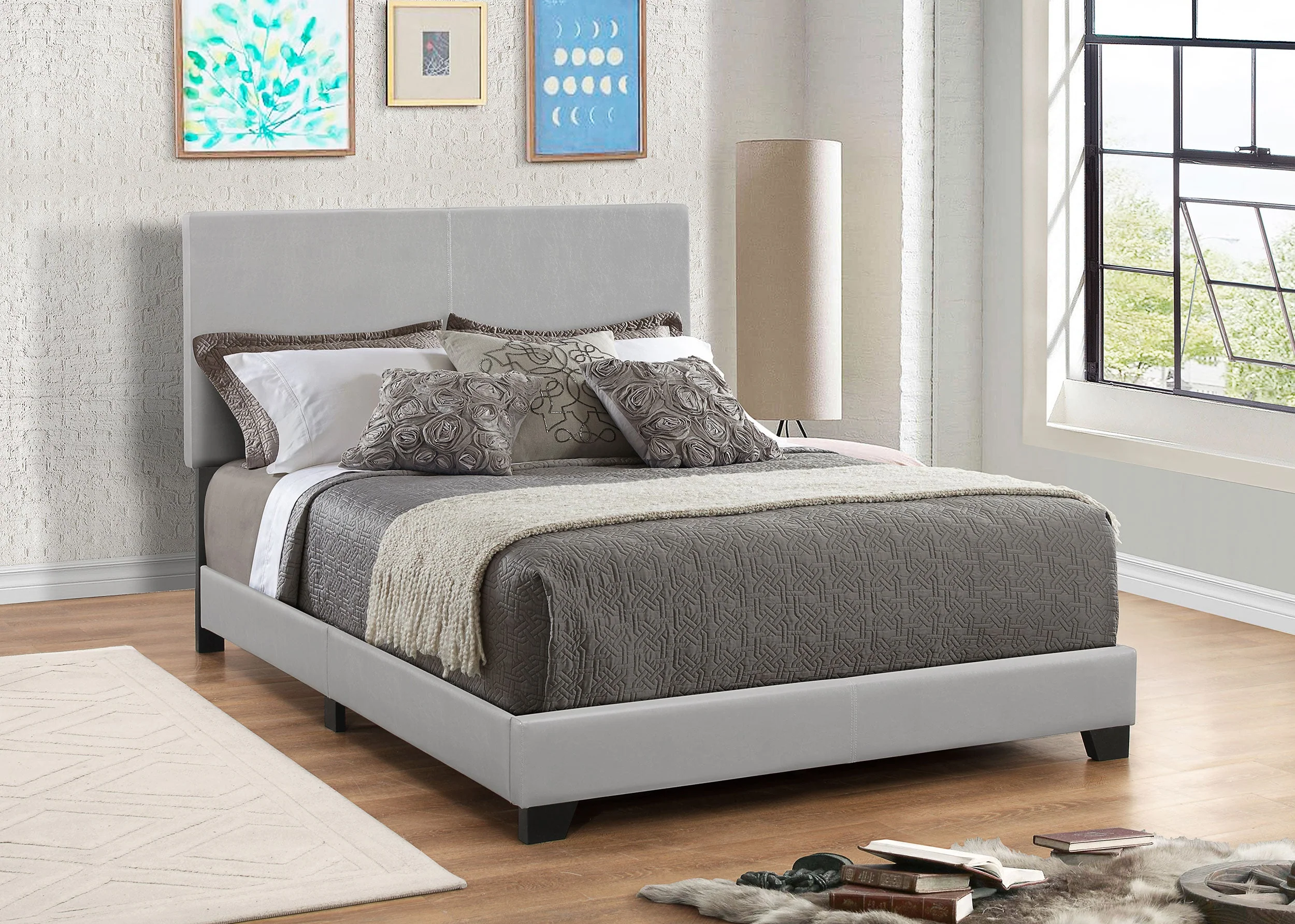 Dorian Faux Leather Upholstered Panel Bed - Image 39