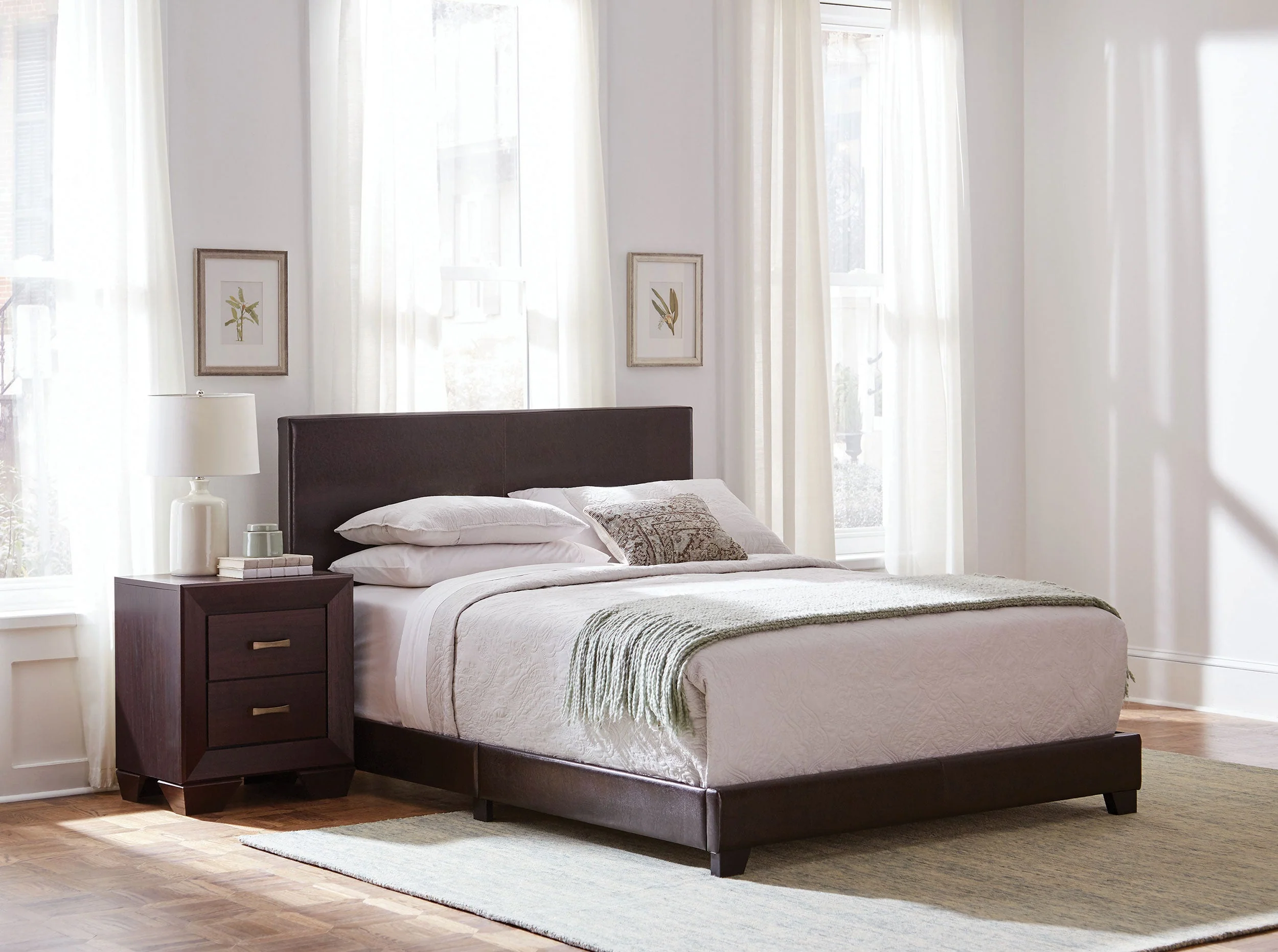 Dorian Faux Leather Upholstered Panel Bed - Image 77