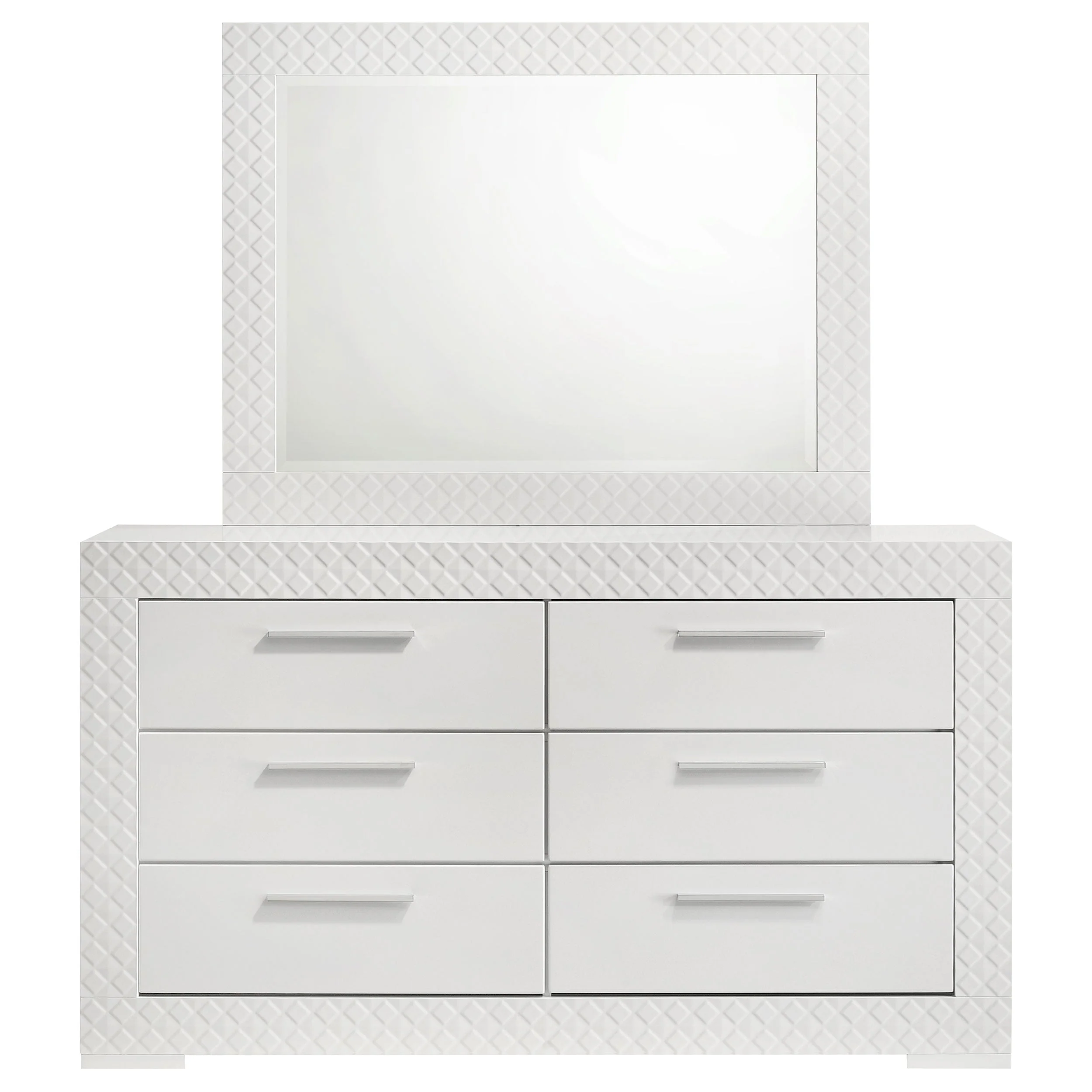 Ives 6-drawer Dresser and Mirror High Gloss - Image 7