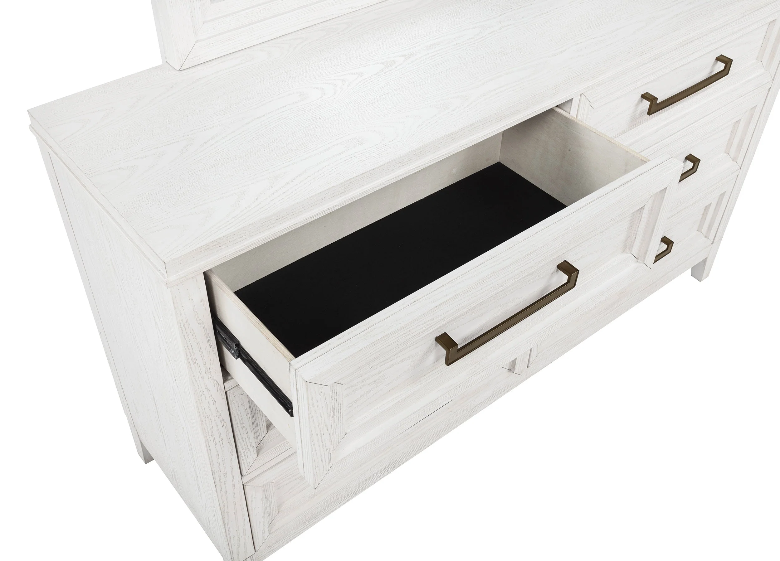 Marielle 6-drawer Dresser with Mirror Distressed White - Image 11