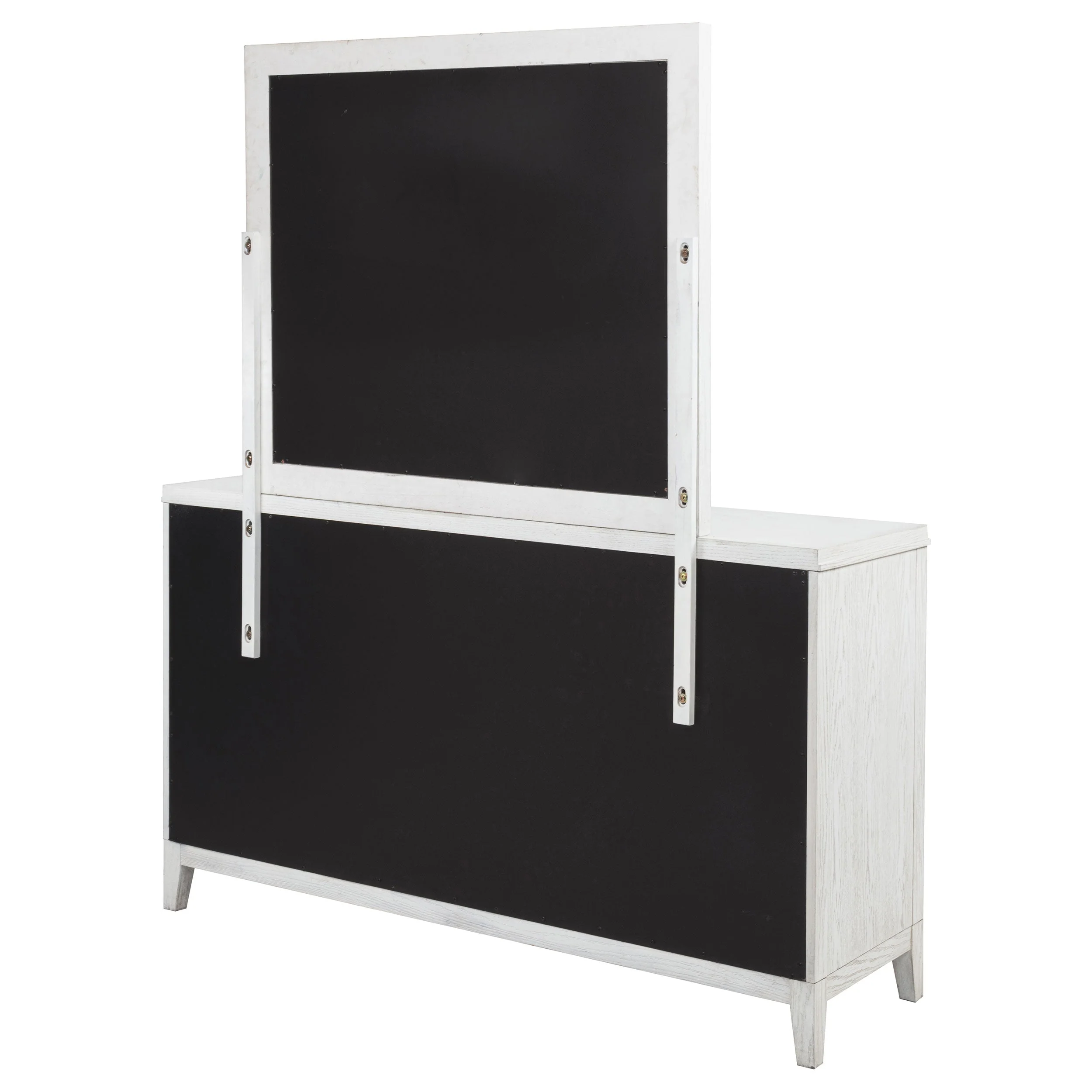 Marielle 6-drawer Dresser with Mirror Distressed White - Image 9