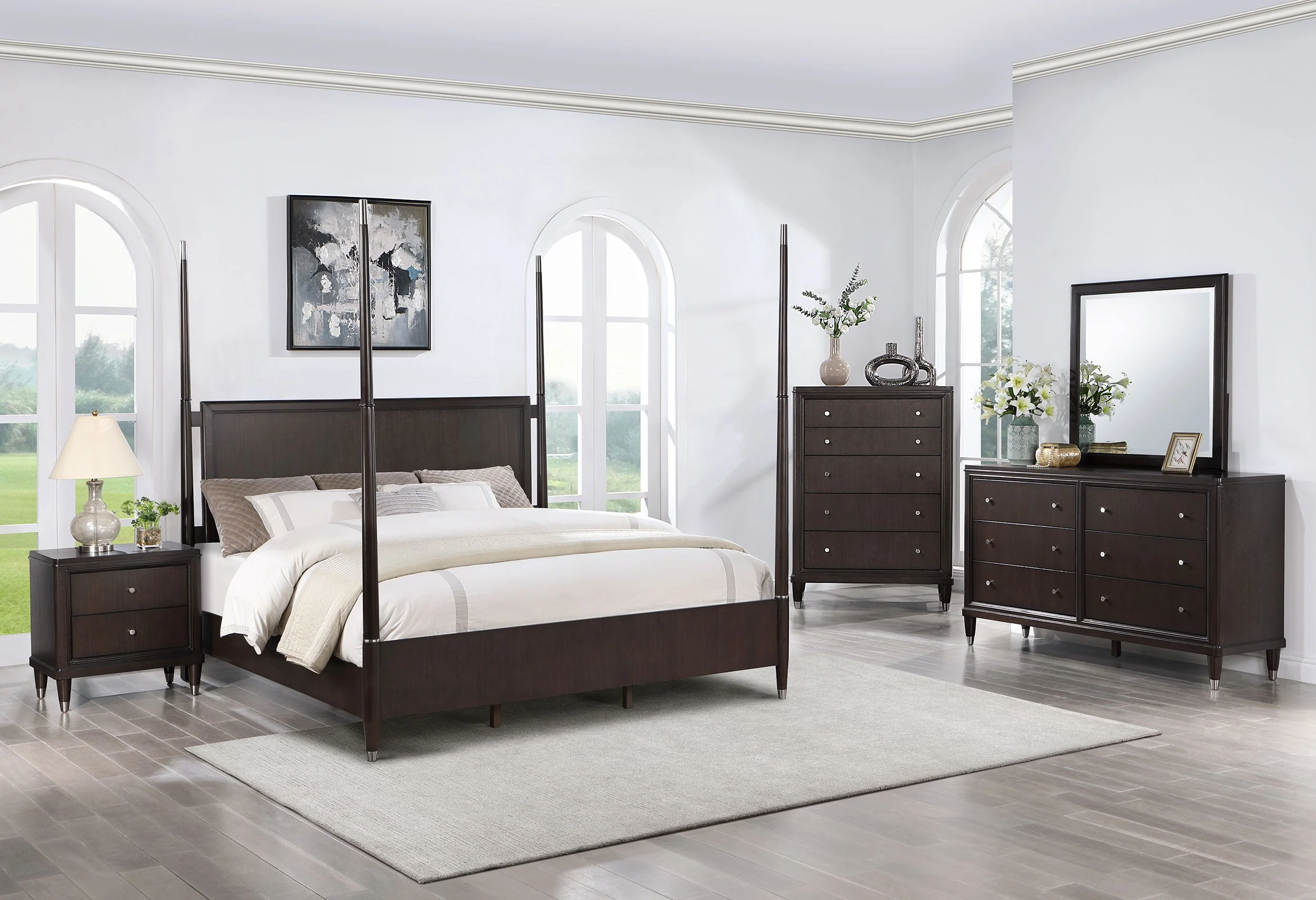Emberlyn Wood Queen Poster Bed Brown - Image 12