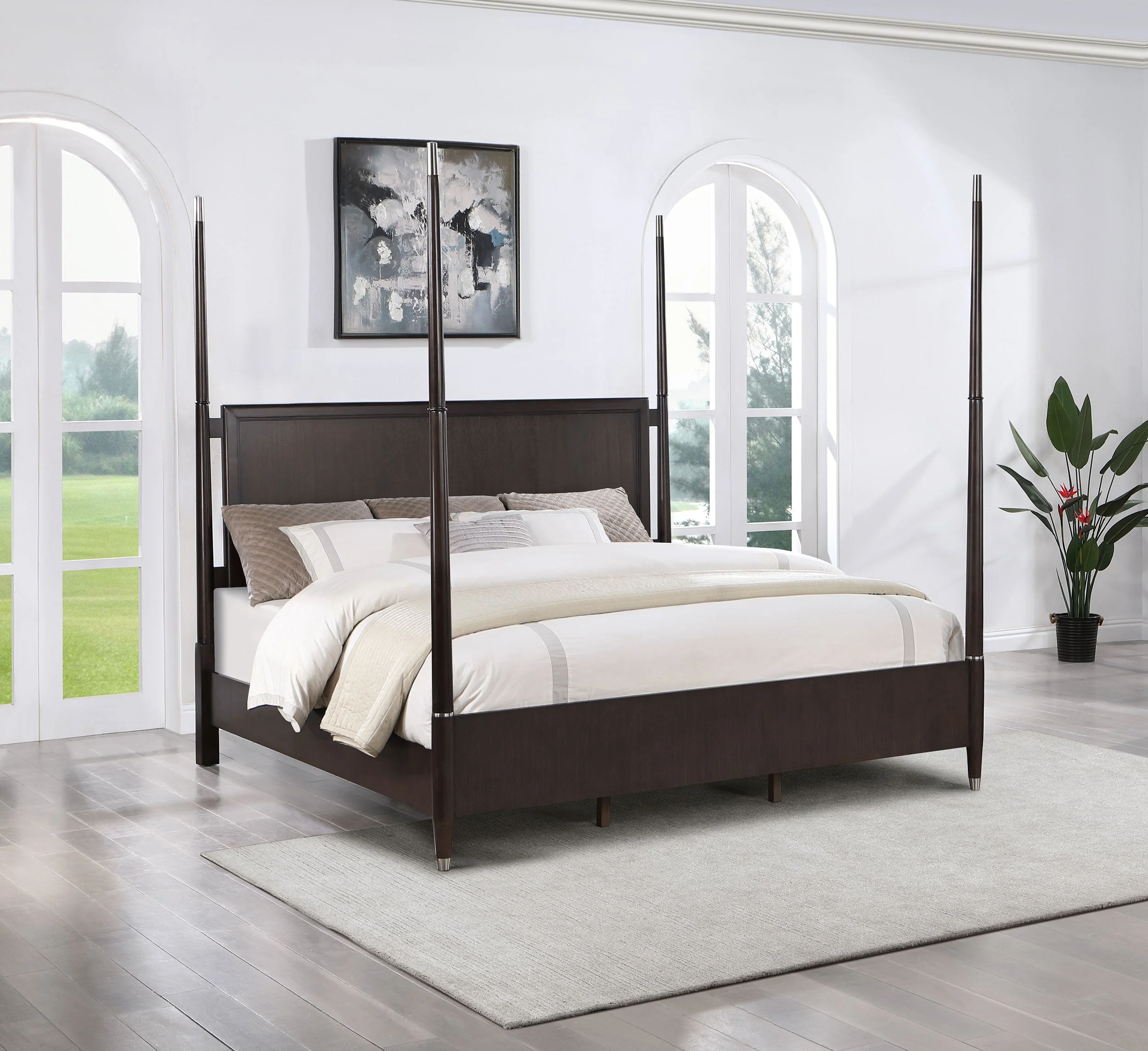 Emberlyn Wood Queen Poster Bed Brown - Image 3