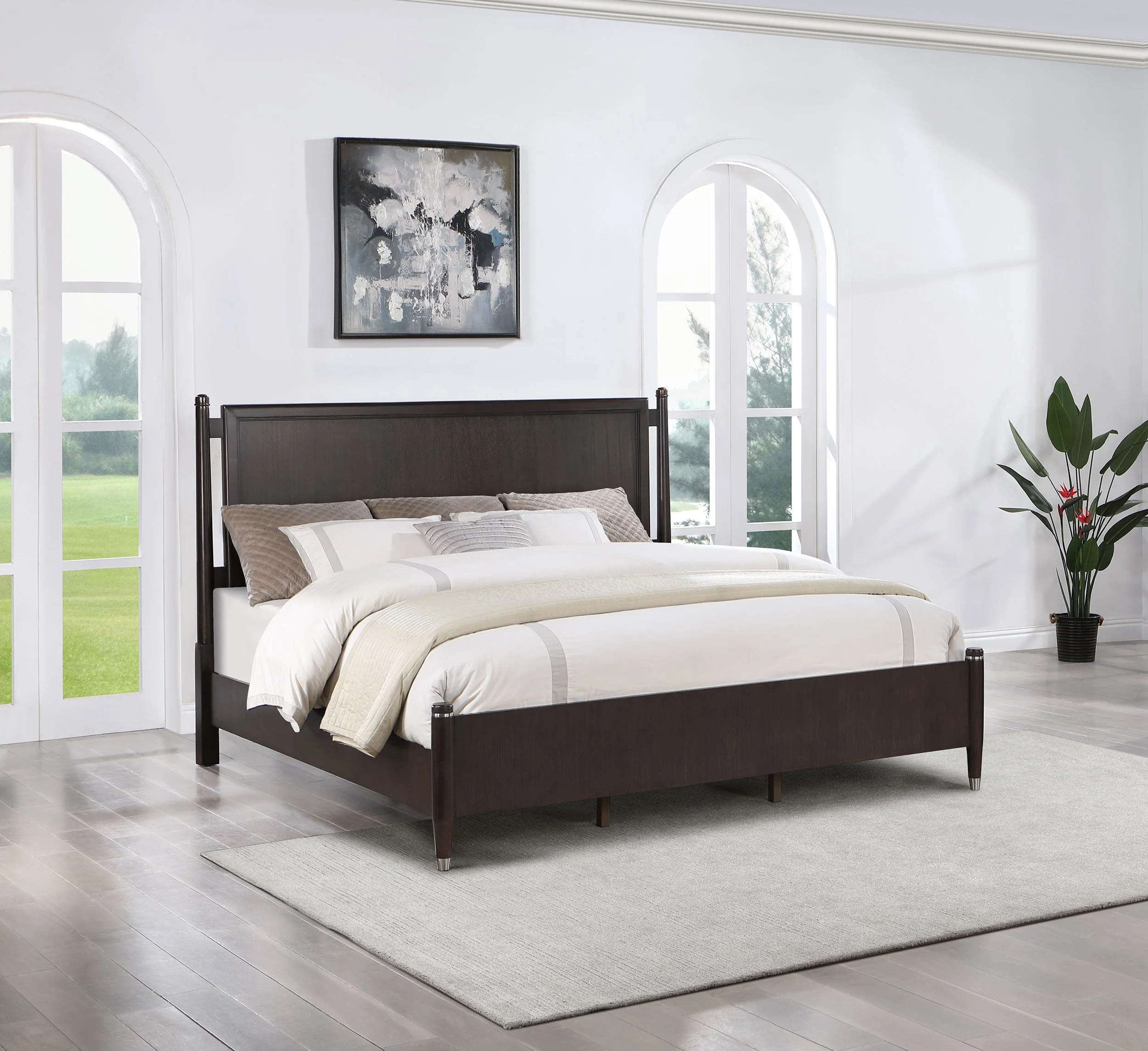 Emberlyn Wood Queen Poster Bed Brown - Image 4