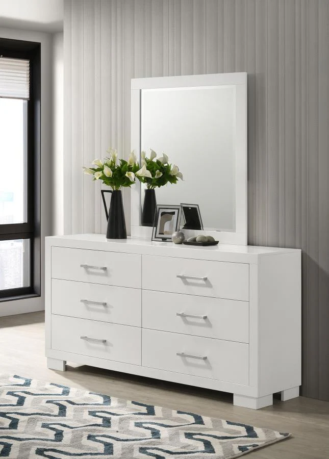 Jessica 6-drawer Dresser with Mirror - Image 2