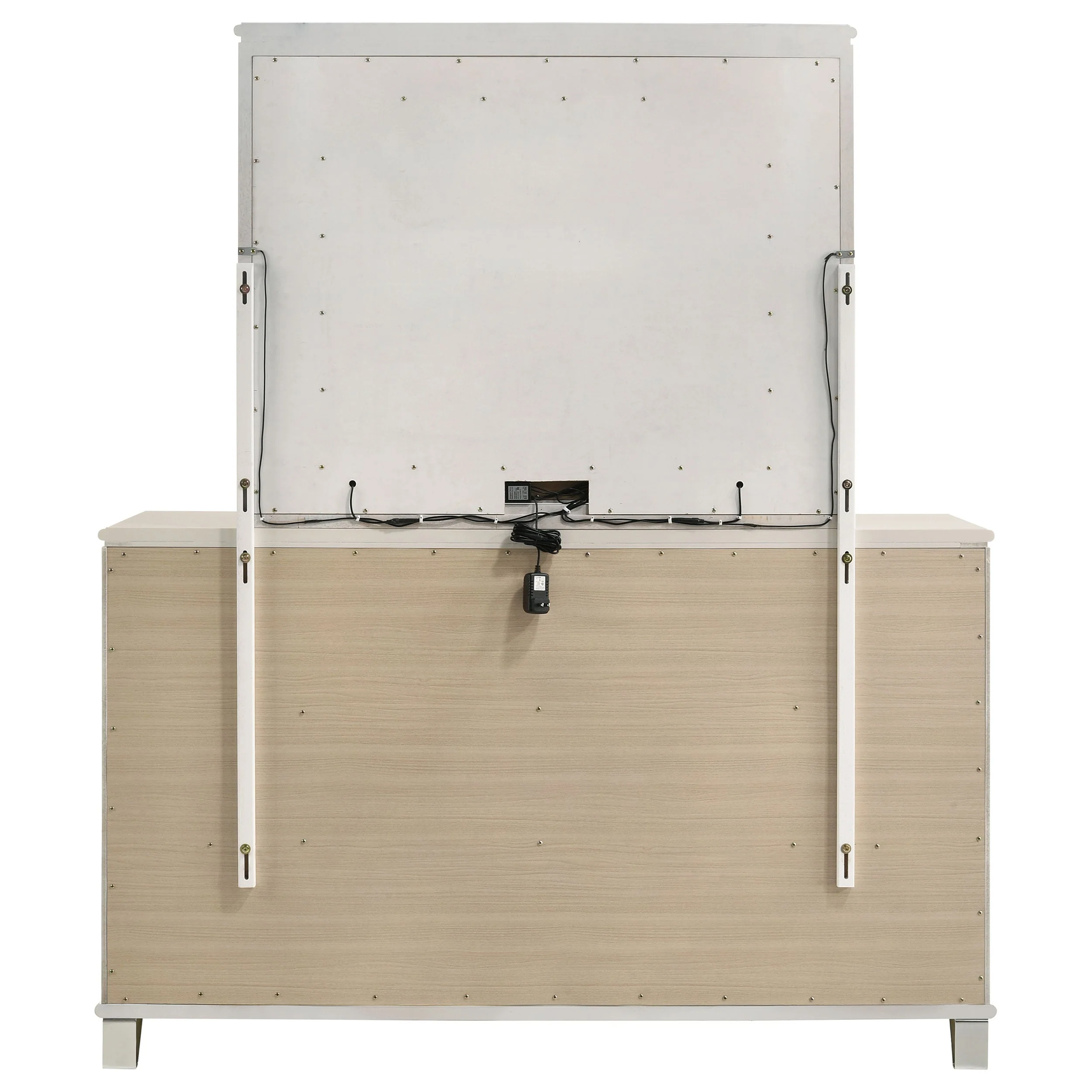 Olivia 6-drawer Dresser and LED Mirror Pearl White - Image 8
