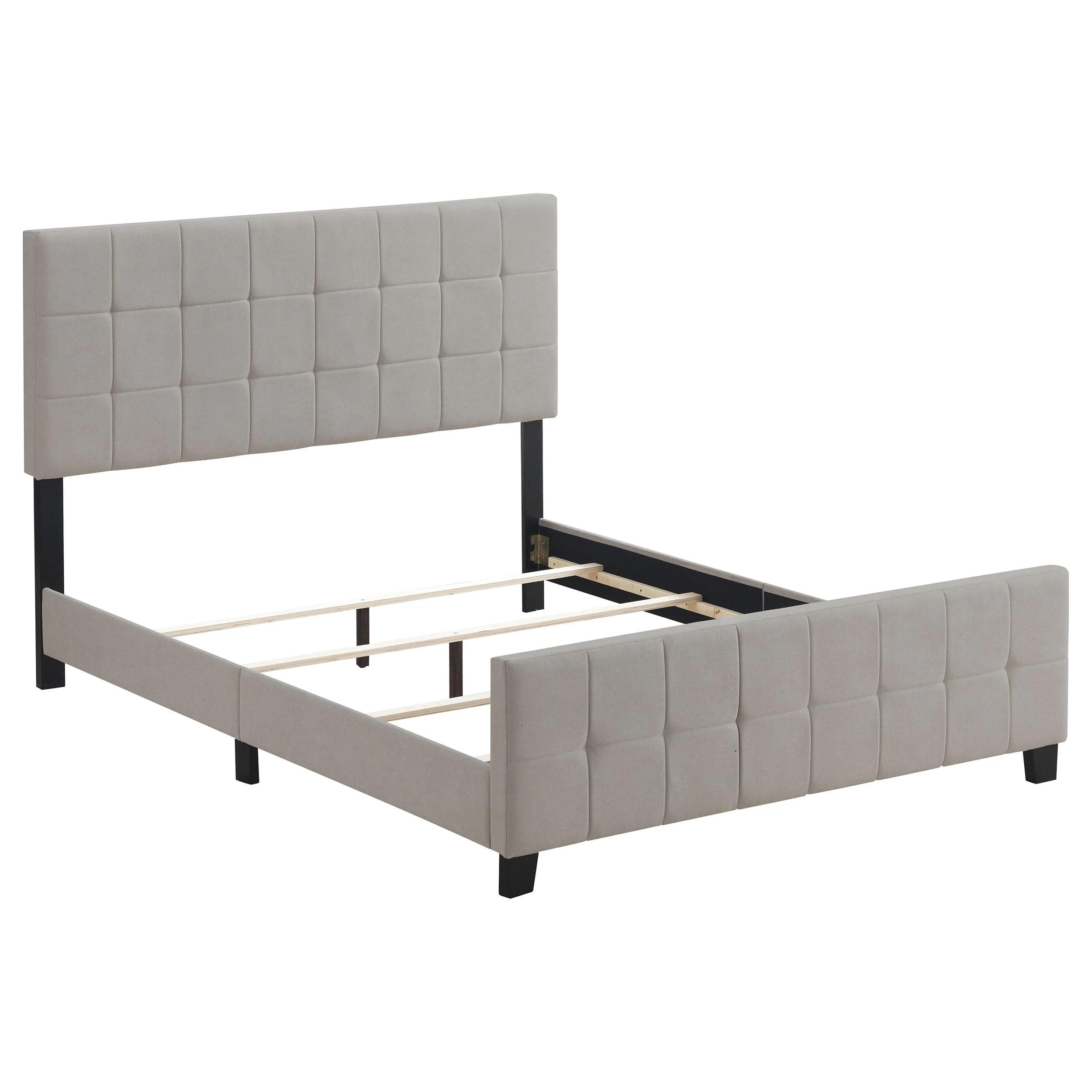 Fairfield Upholstered Panel Bed Beige - Image 4
