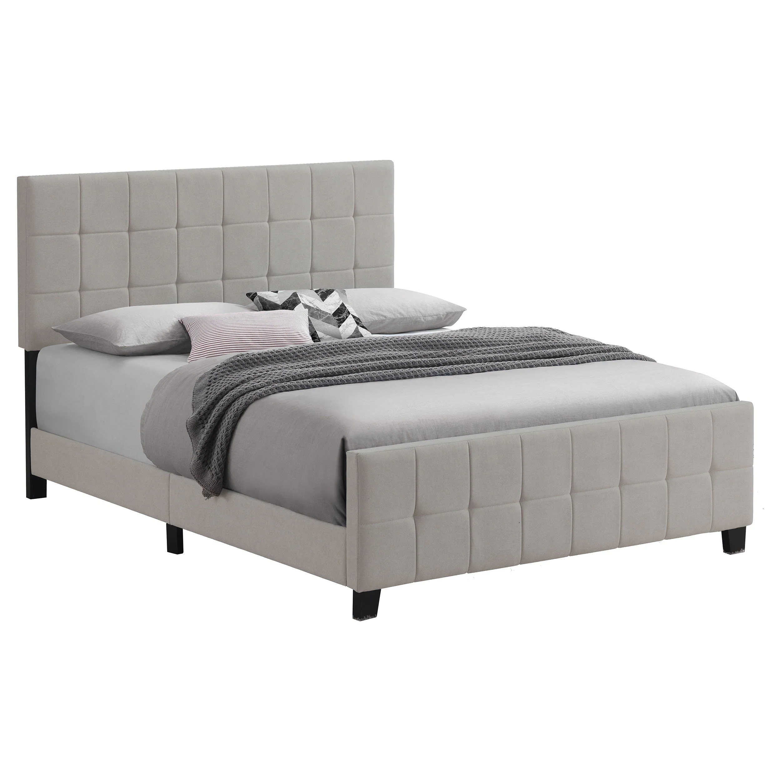 Fairfield Upholstered Panel Bed Beige - Image 7