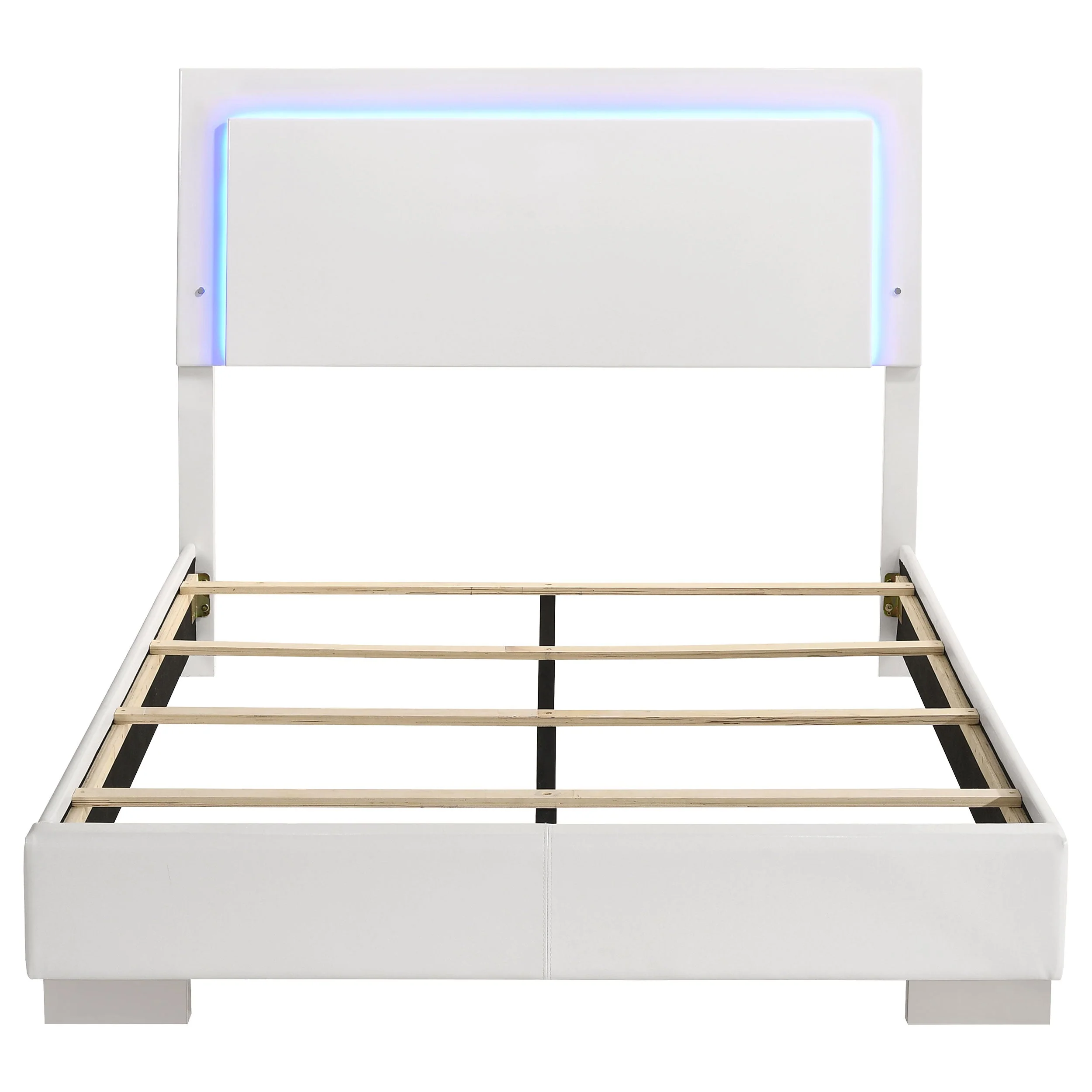 Felicity Wood LED Panel Bed High Gloss - Image 24