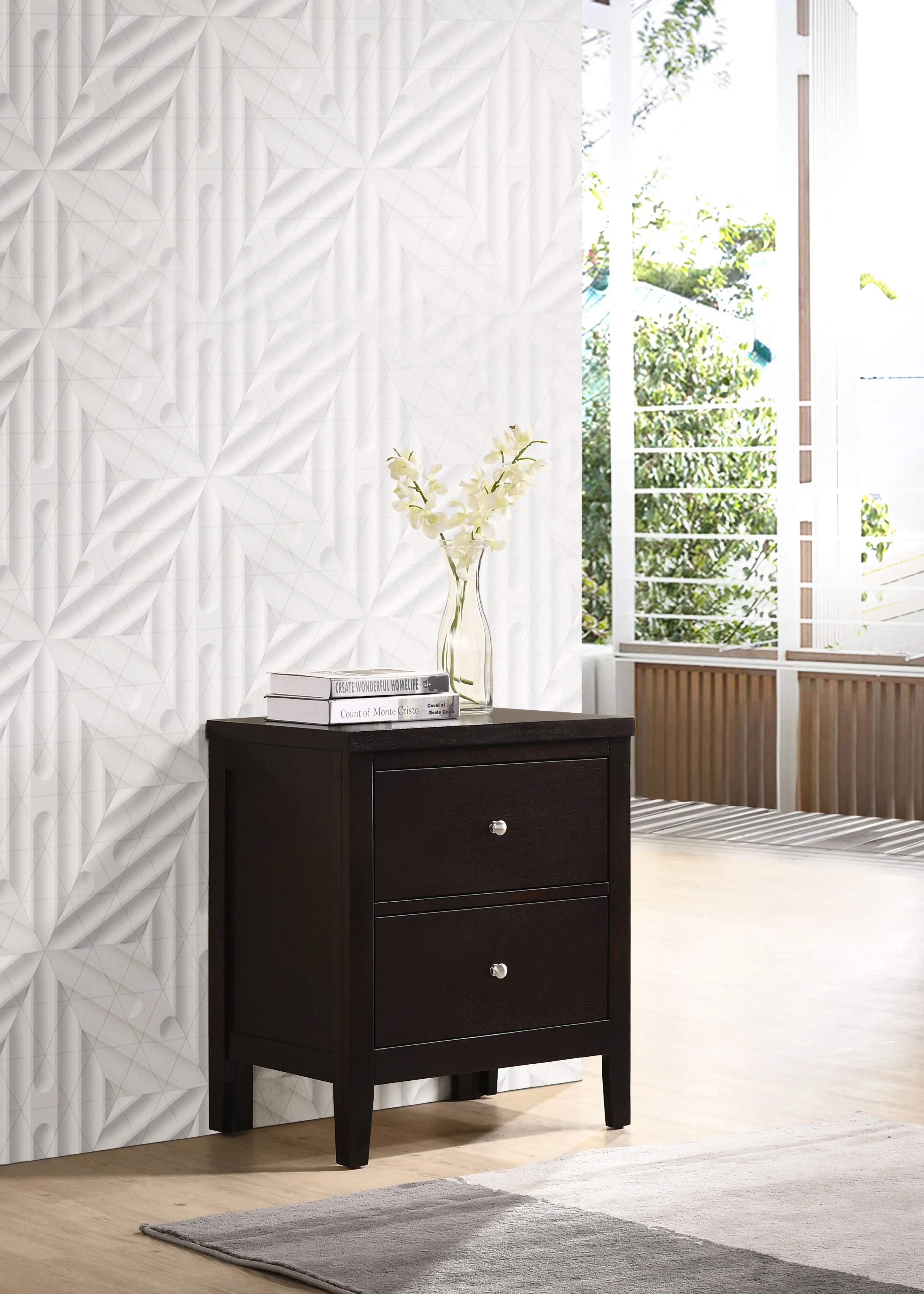 Carlton 2-drawer Nightstand Cappuccino - Image 3