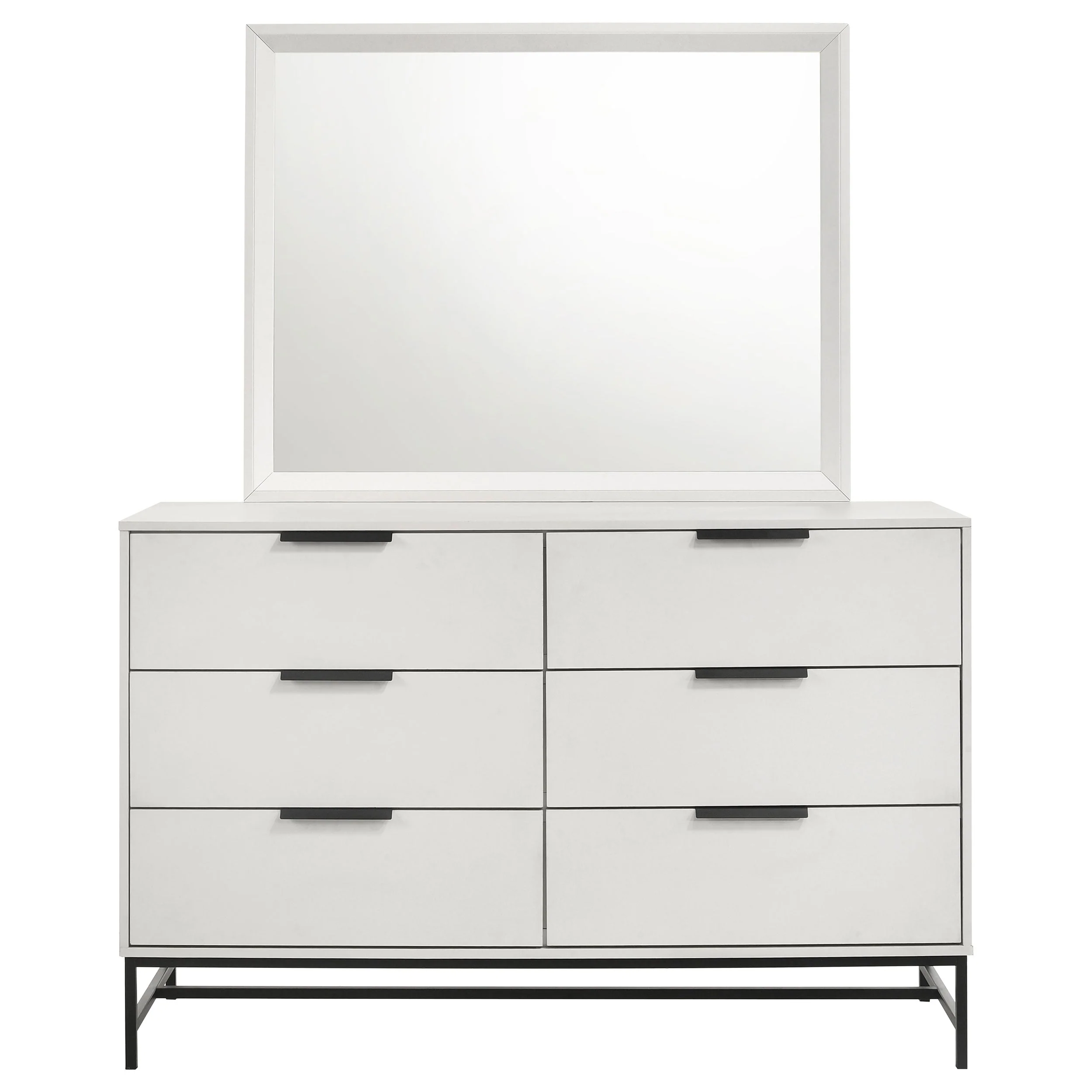 Sonora 6-drawer Dresser with Mirror White - Image 4