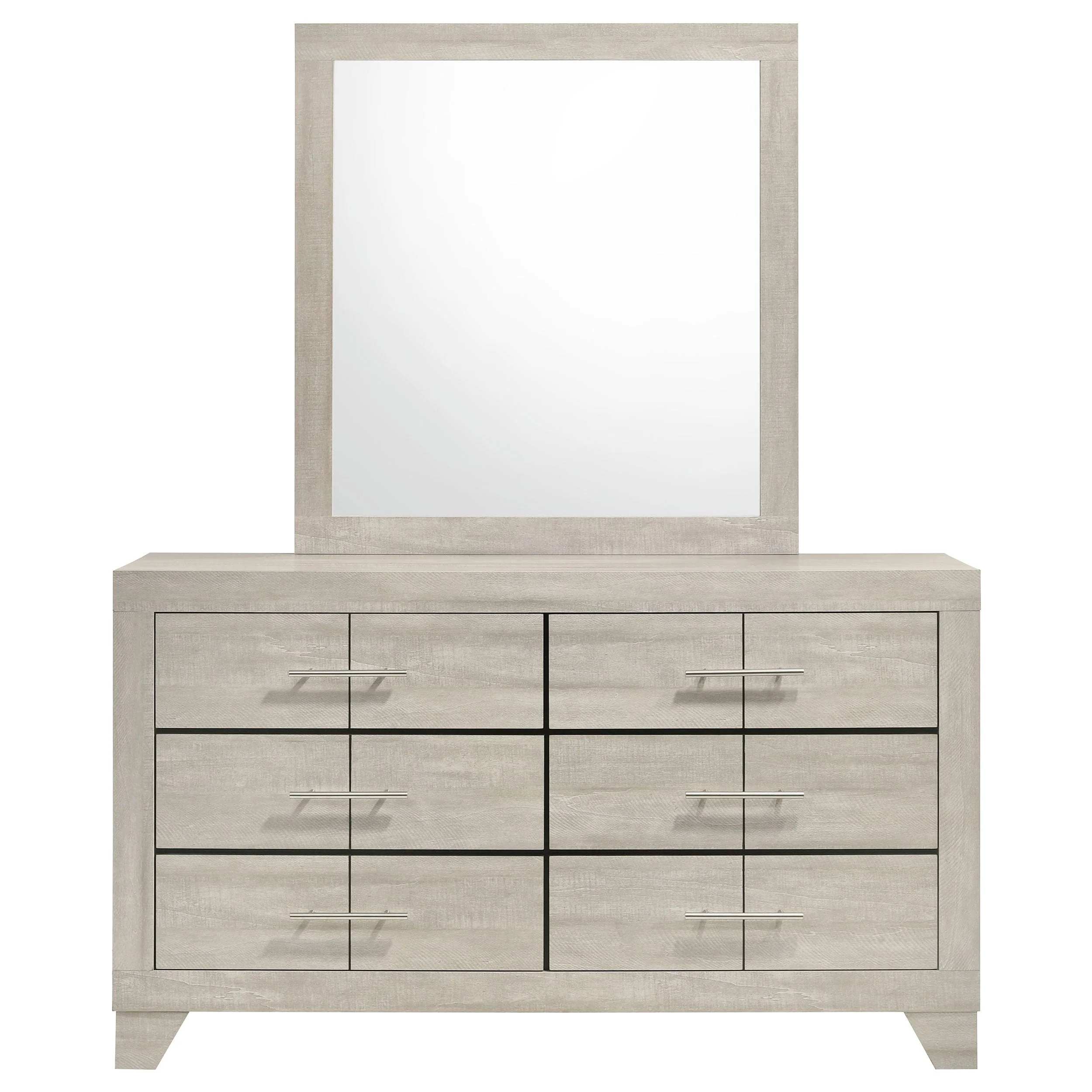 Trenton 6-drawer Bedroom Dresser With Mirror Rustic Cream - Image 4