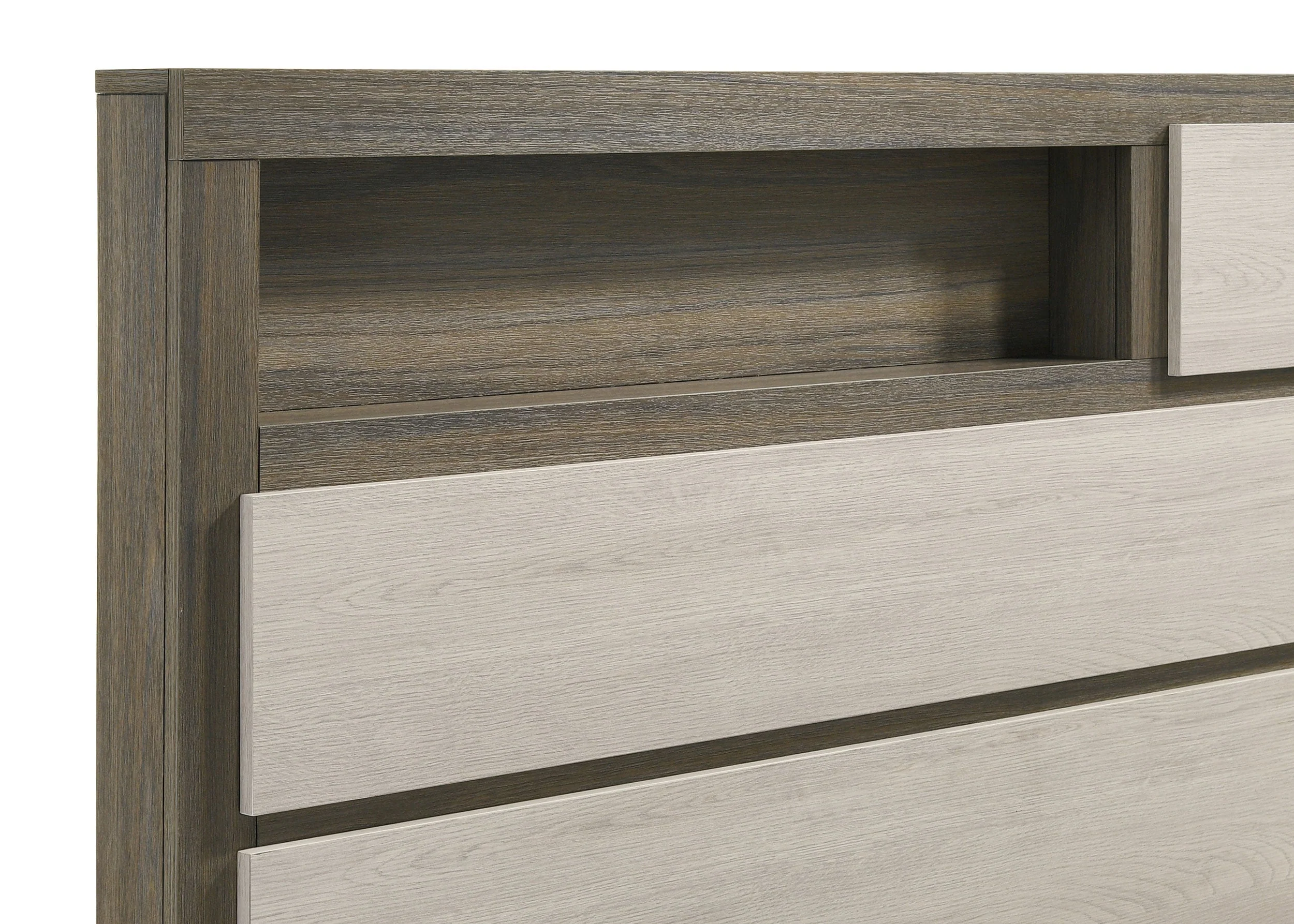 Fenwick Bed Bookcase Headboard Grey Oak - Image 22