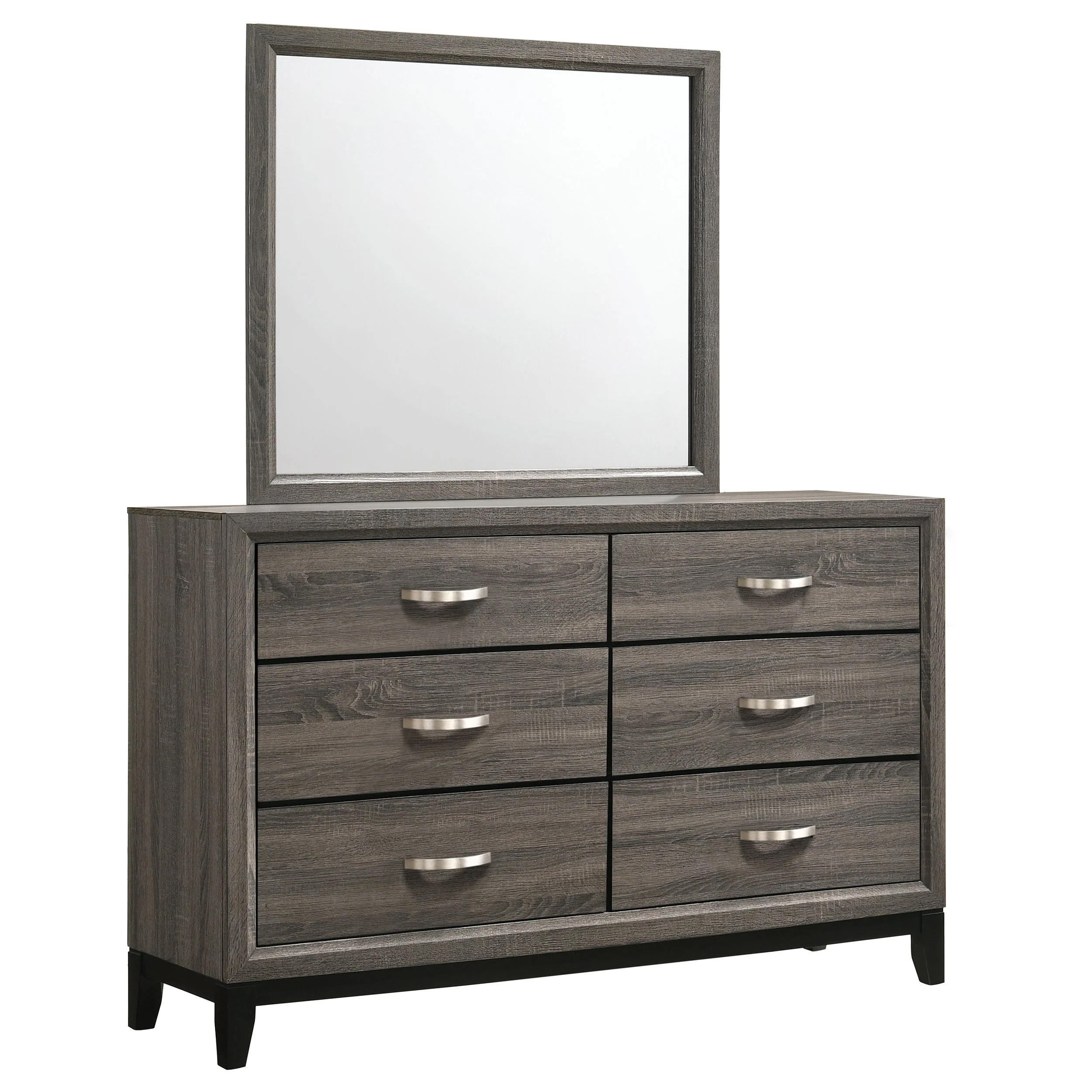 Watson 6-drawer Dresser with Mirror Grey Oak - Image 2