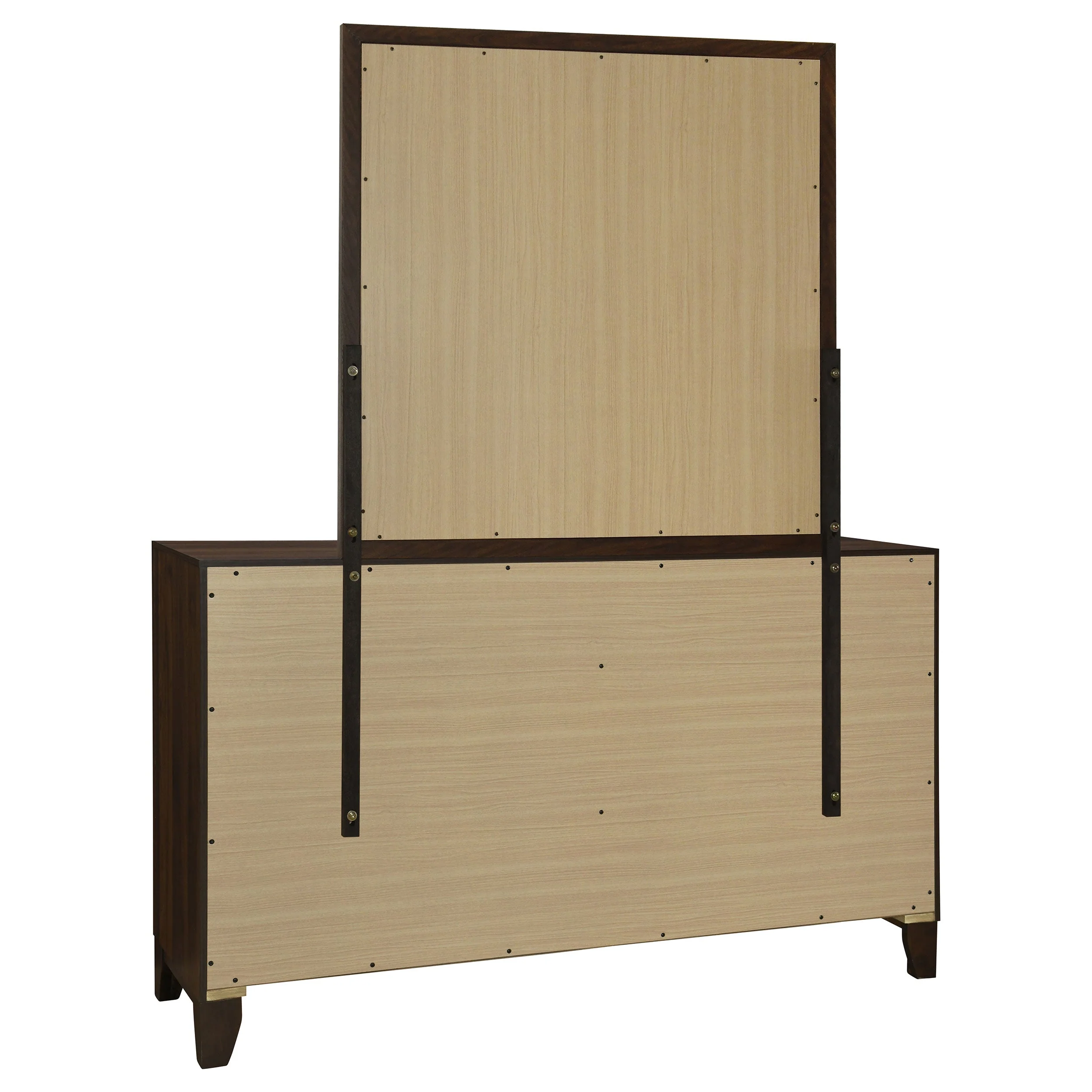 Welsley 6-drawer Dresser and Mirror Walnut - Image 7