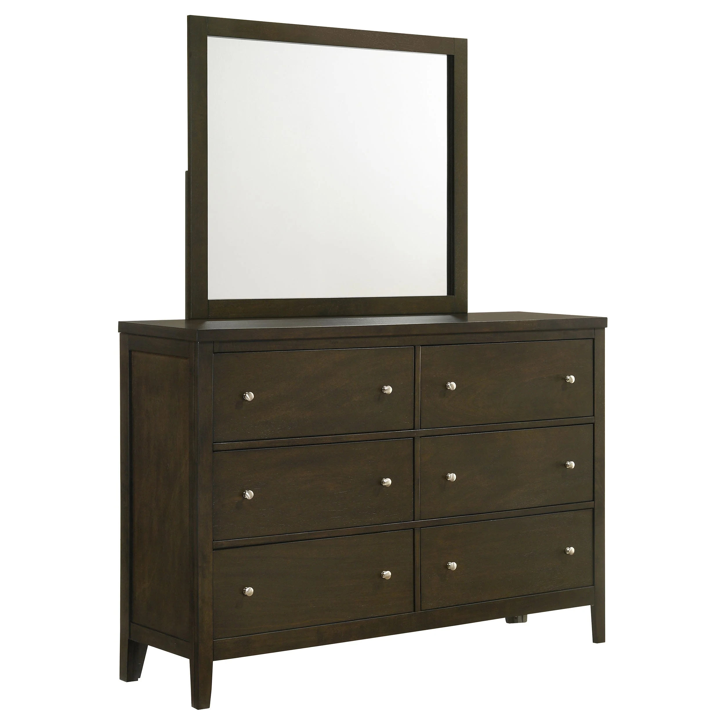 Wilkes 6-drawer Dresser and Mirror Dark Cocoa - Image 2