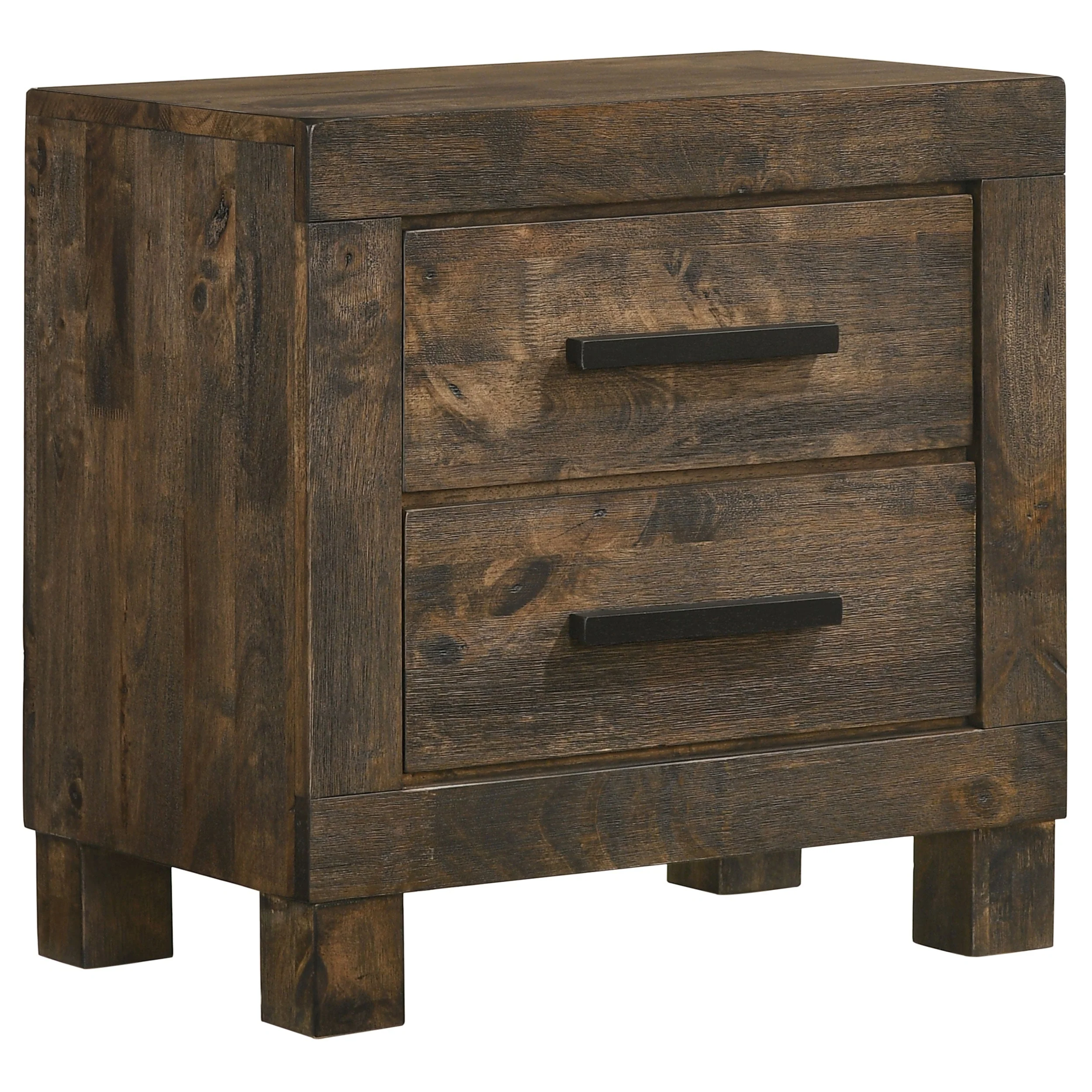 Woodmont 2-drawer Nightstand Rustic Golden Brown - Image 2