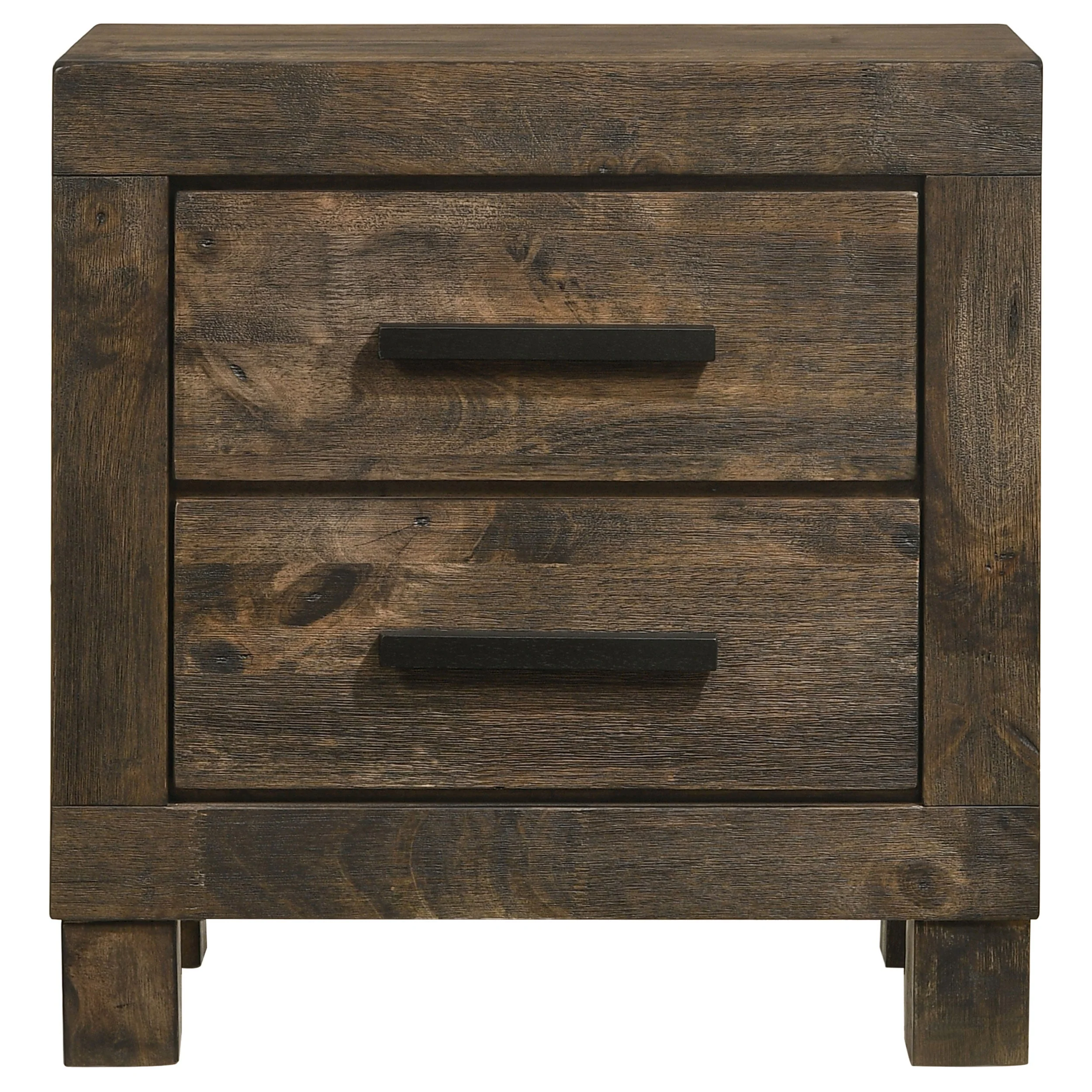 Woodmont 2-drawer Nightstand Rustic Golden Brown - Image 4
