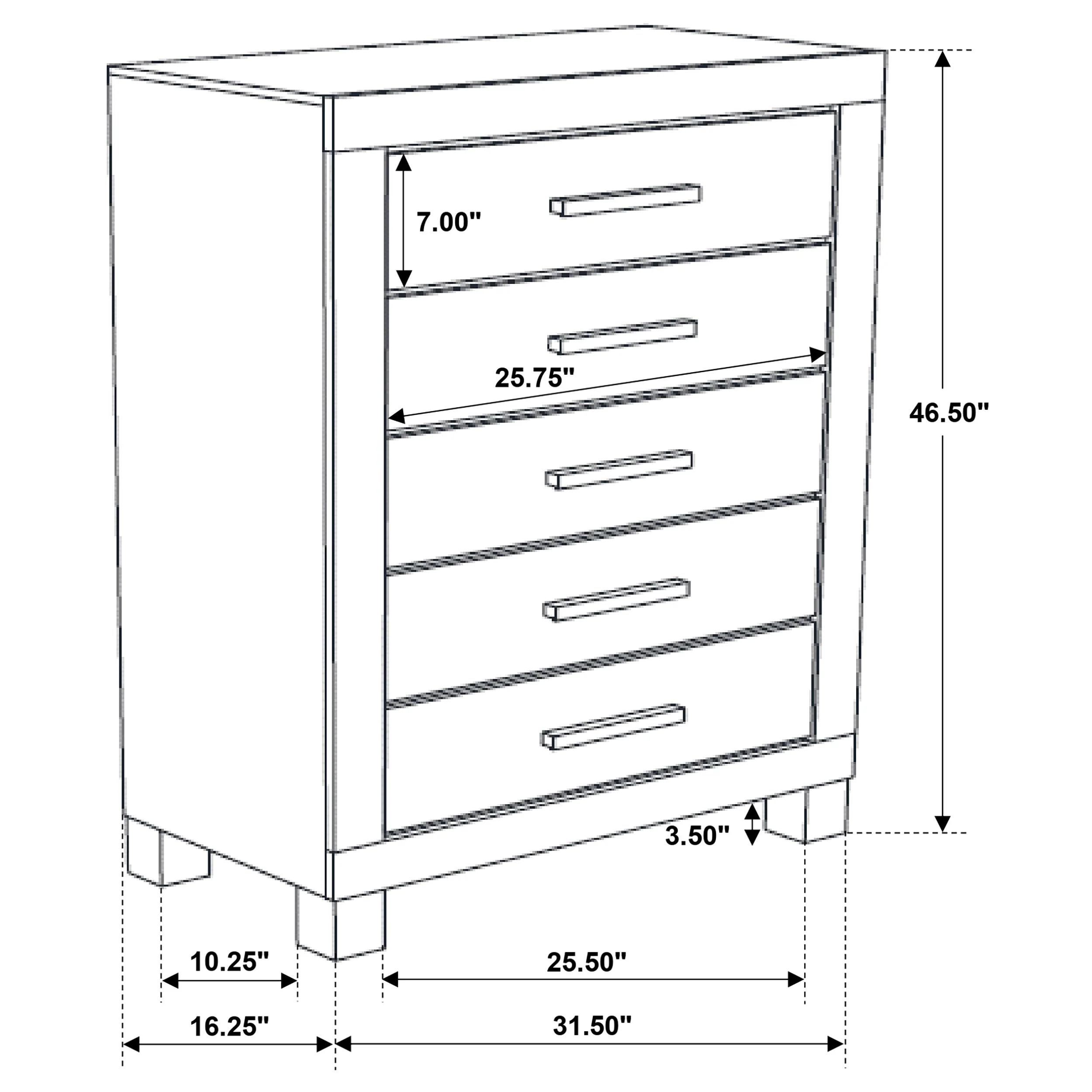Woodmont 5-drawer Bedroom Chest Rustic Golden Brown - Image 12