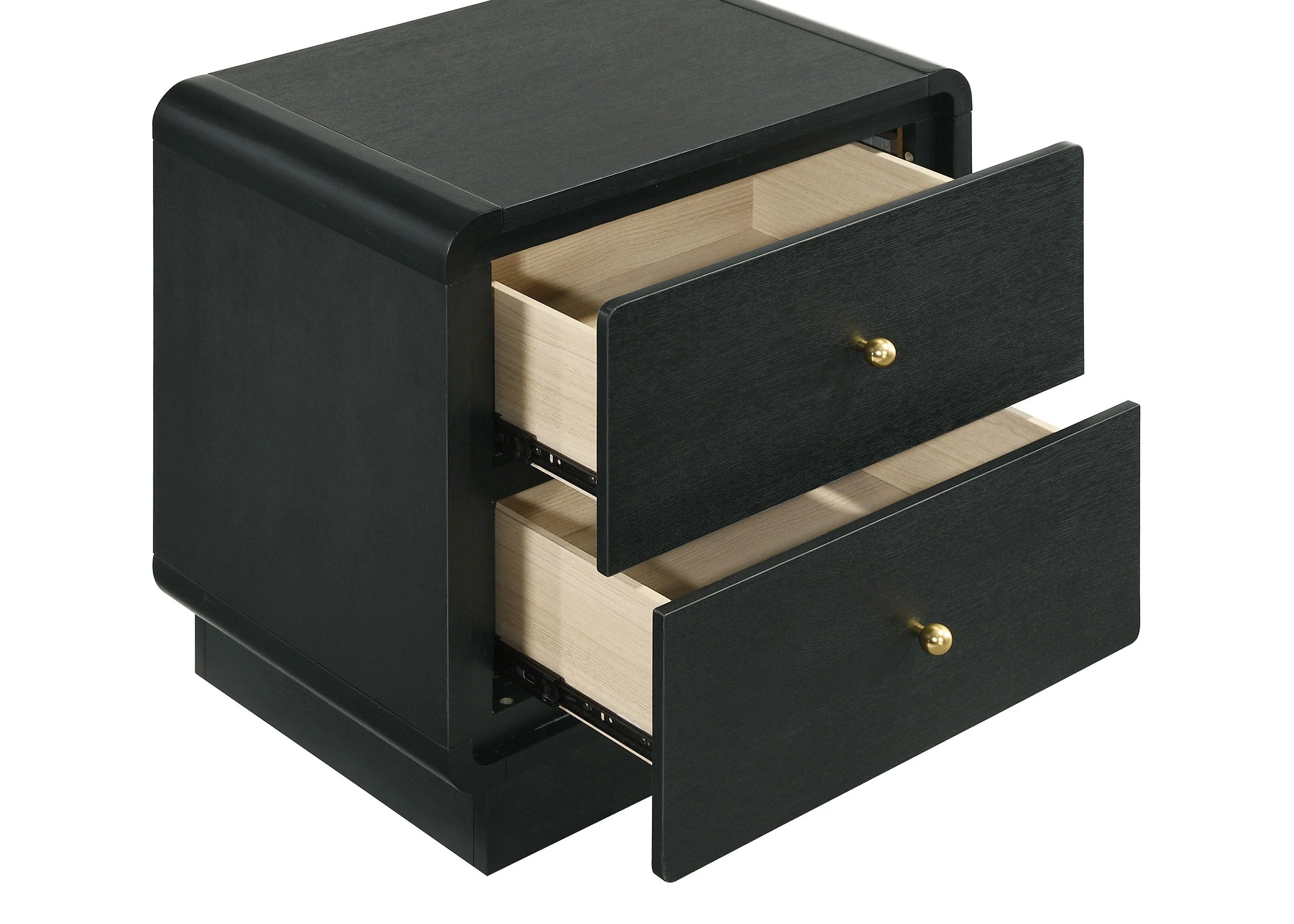 Cavelle 2-drawer Nightstand Bedside Table Black - Image 11
