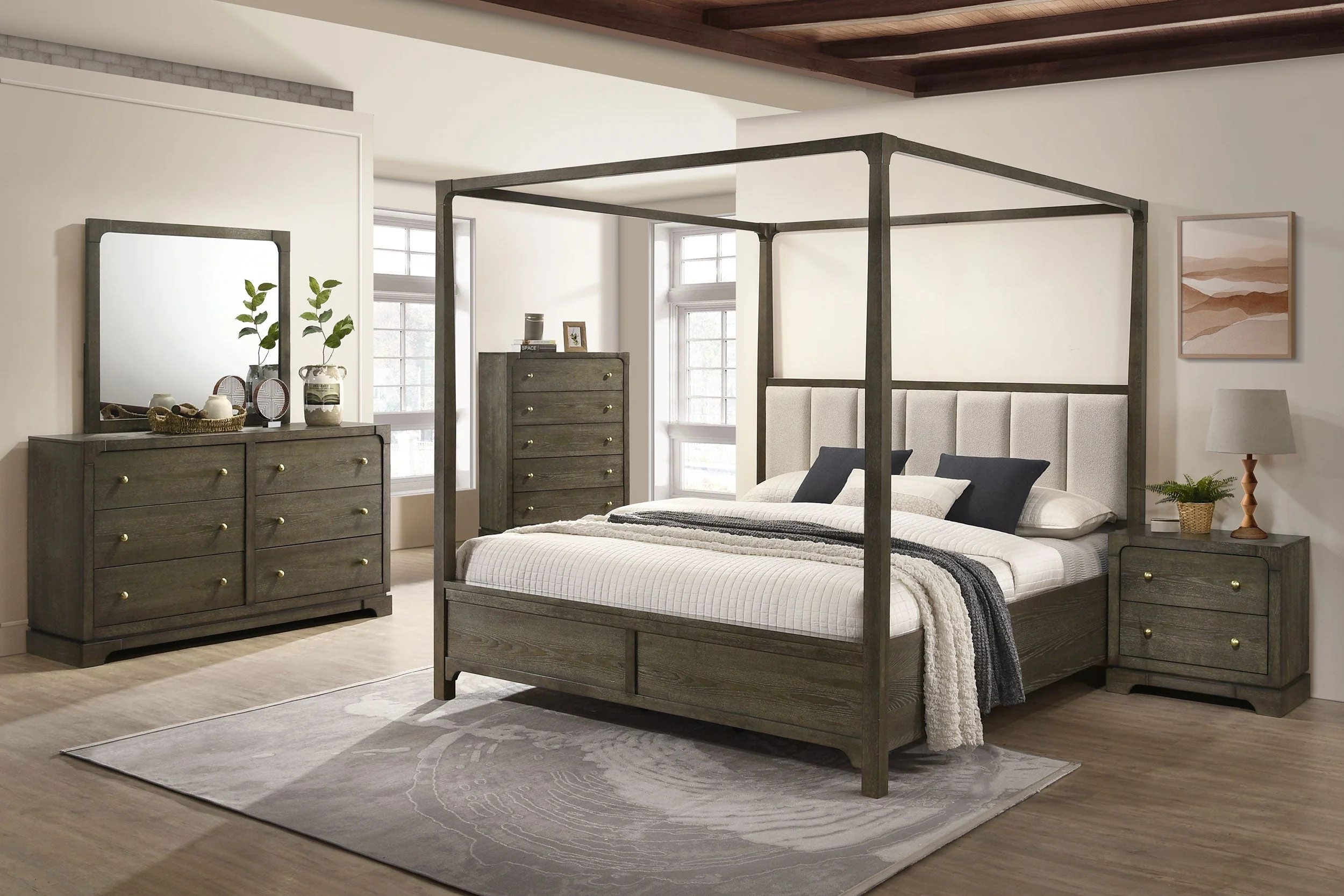 Gran Park Canopy Bed Dark Cocoa - Image 32