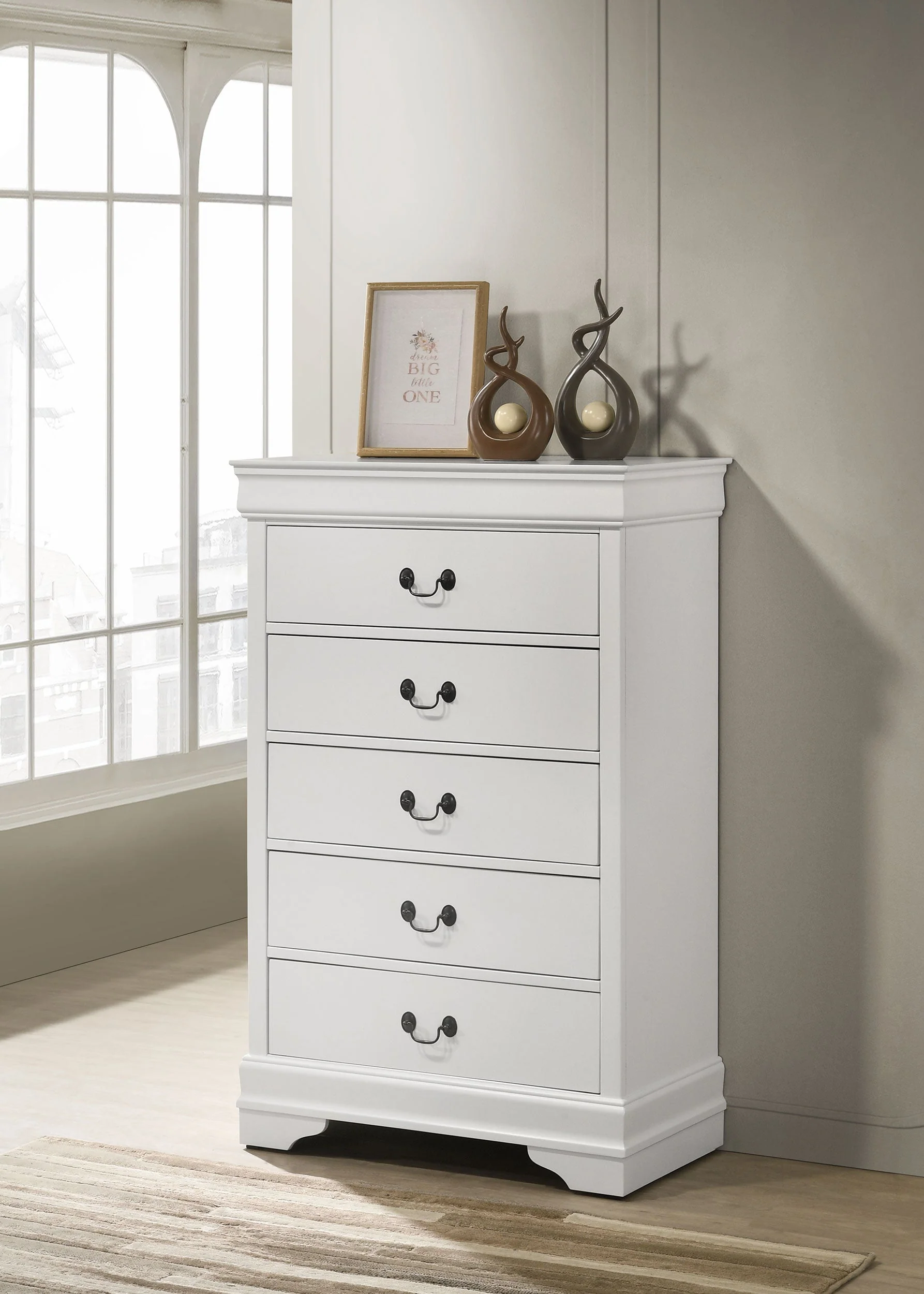 Louis Philippe 5-drawer Bedroom Chest - Image 6