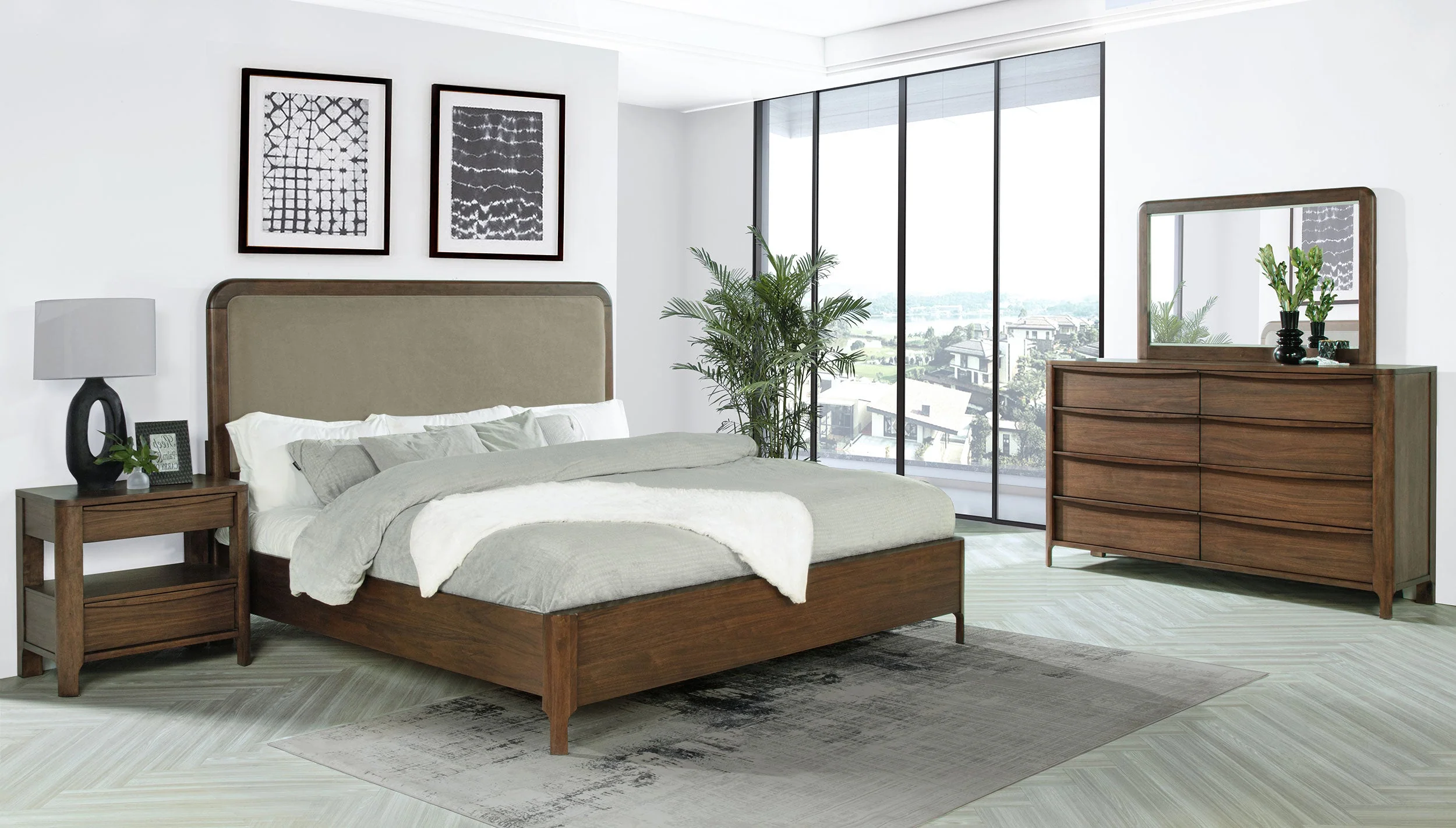 Maderia Bedroom Set Walnut - Image 7