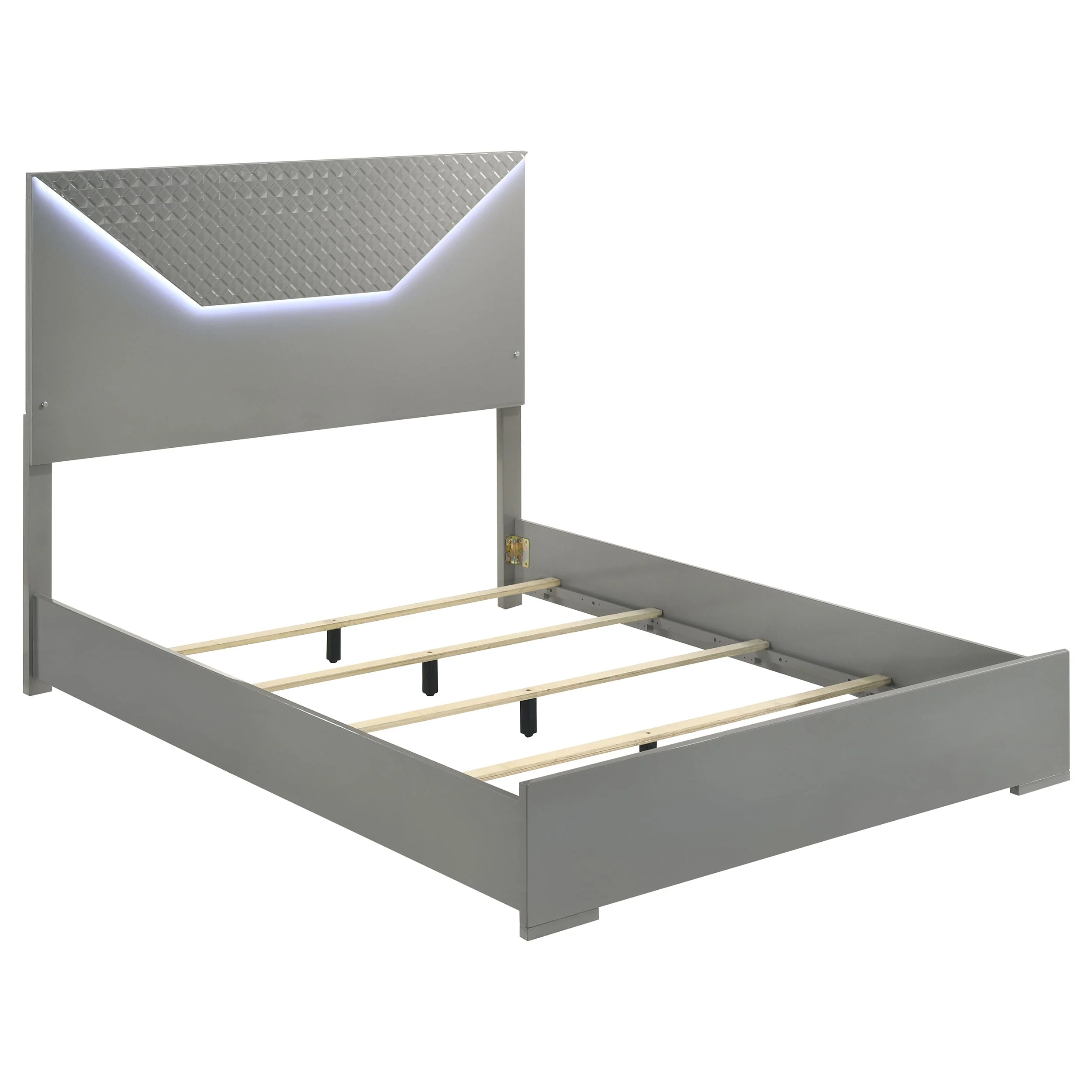Ives Panel Bed LED Headboard High Gloss - Image 7