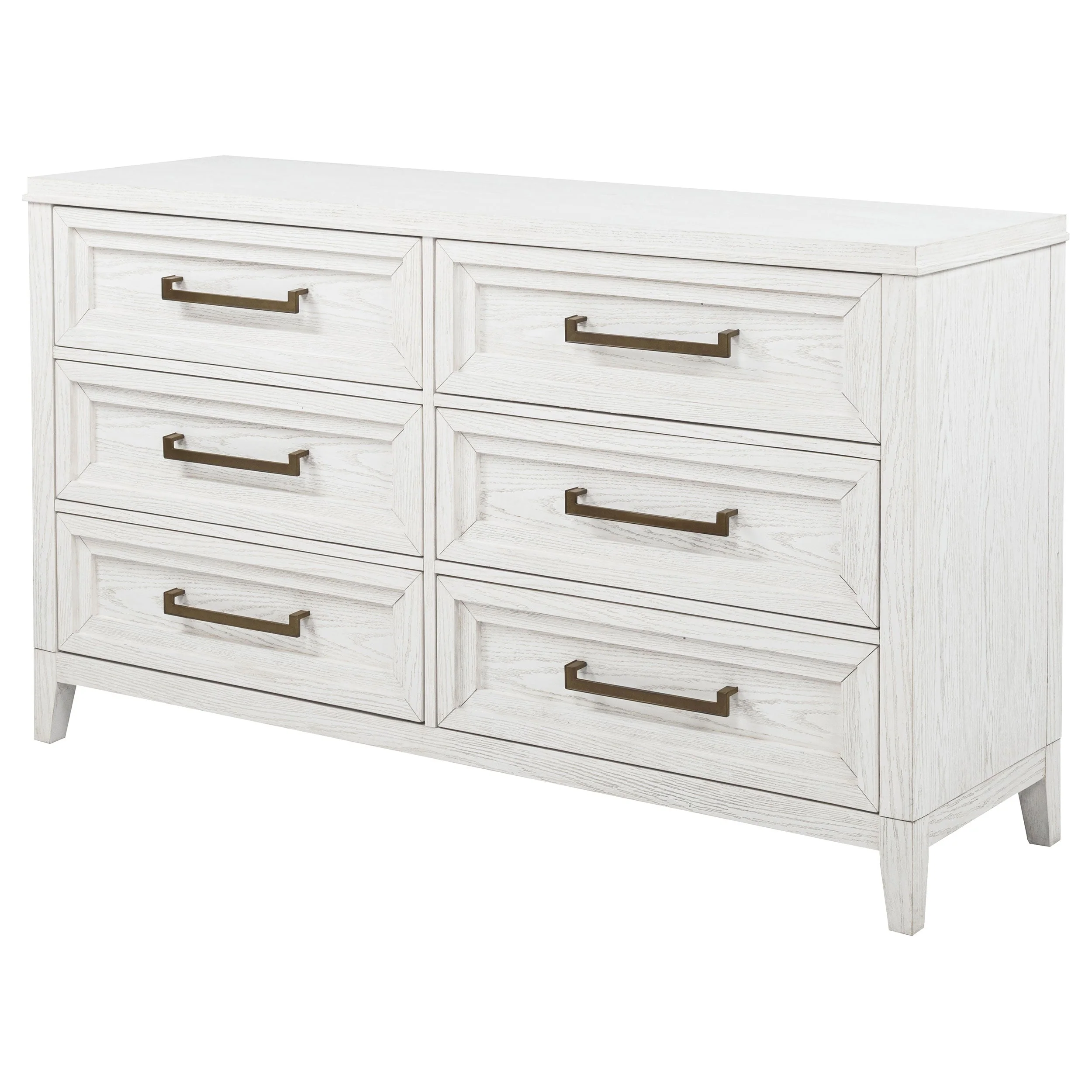 Marielle 6-drawer Bedroom Dresser Distressed White - Image 5