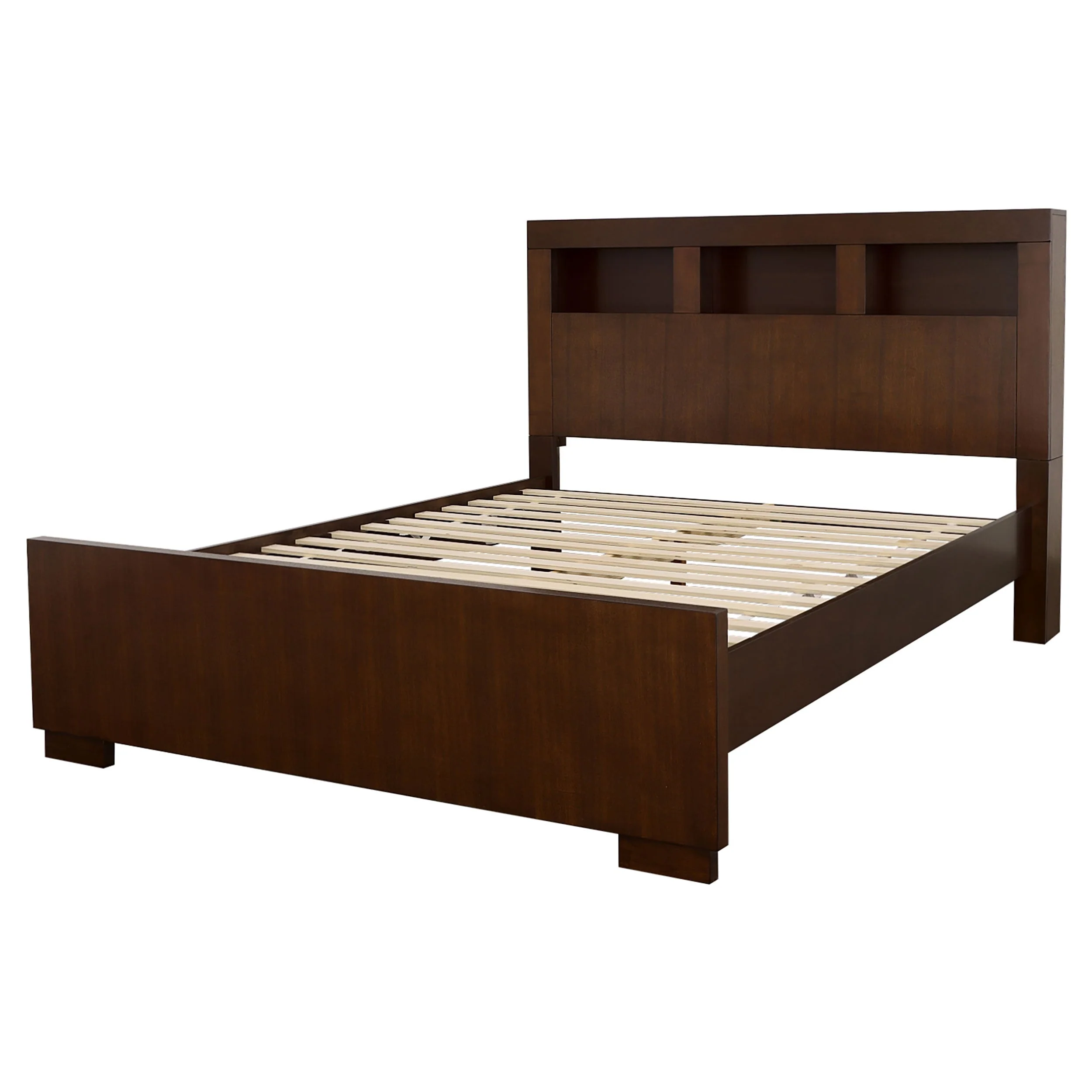 Jessica Wood LED Storage Bookcase Bed Cappuccino - Image 13