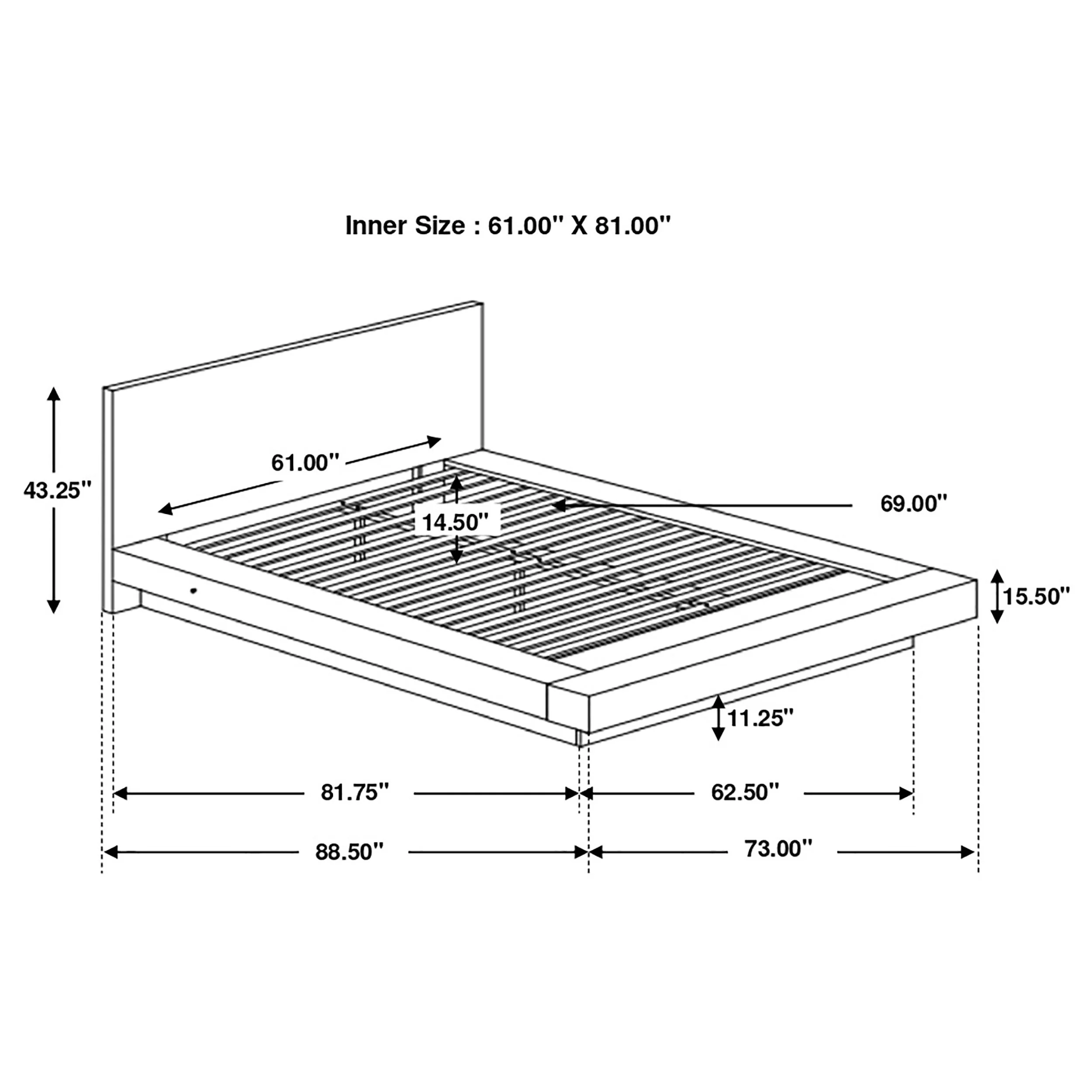 Jessica Wood LED Panel Bed - Image 15