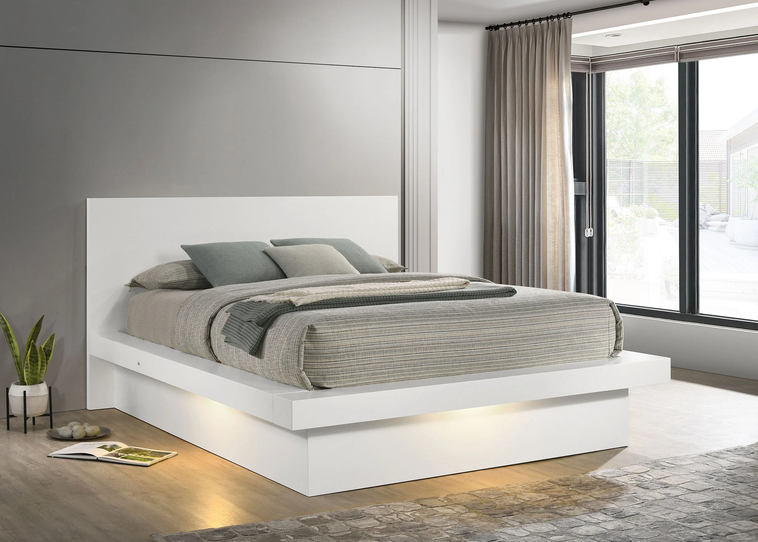 Jessica Wood LED Panel Bed - Image 9