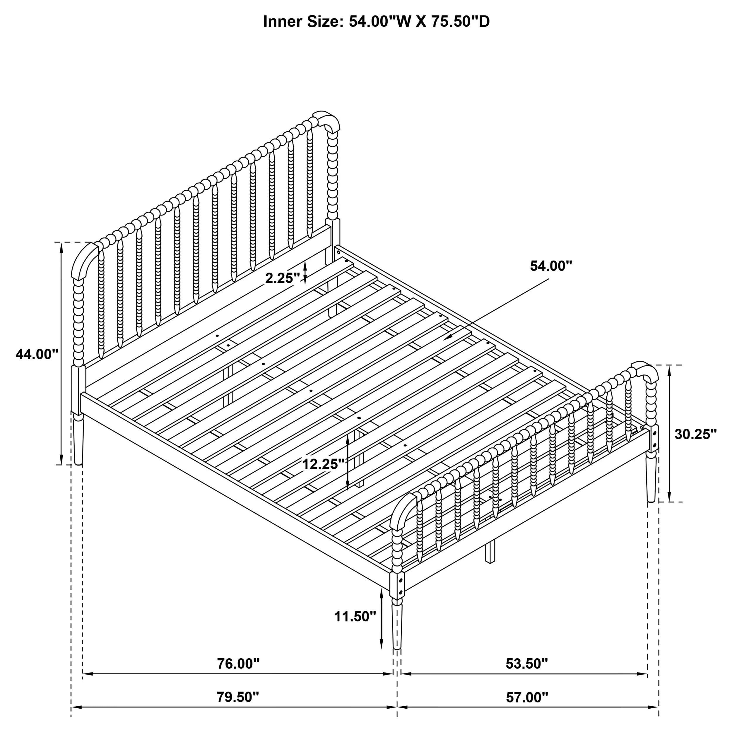 Jones Wood Twin Open Frame Bed - Image 15