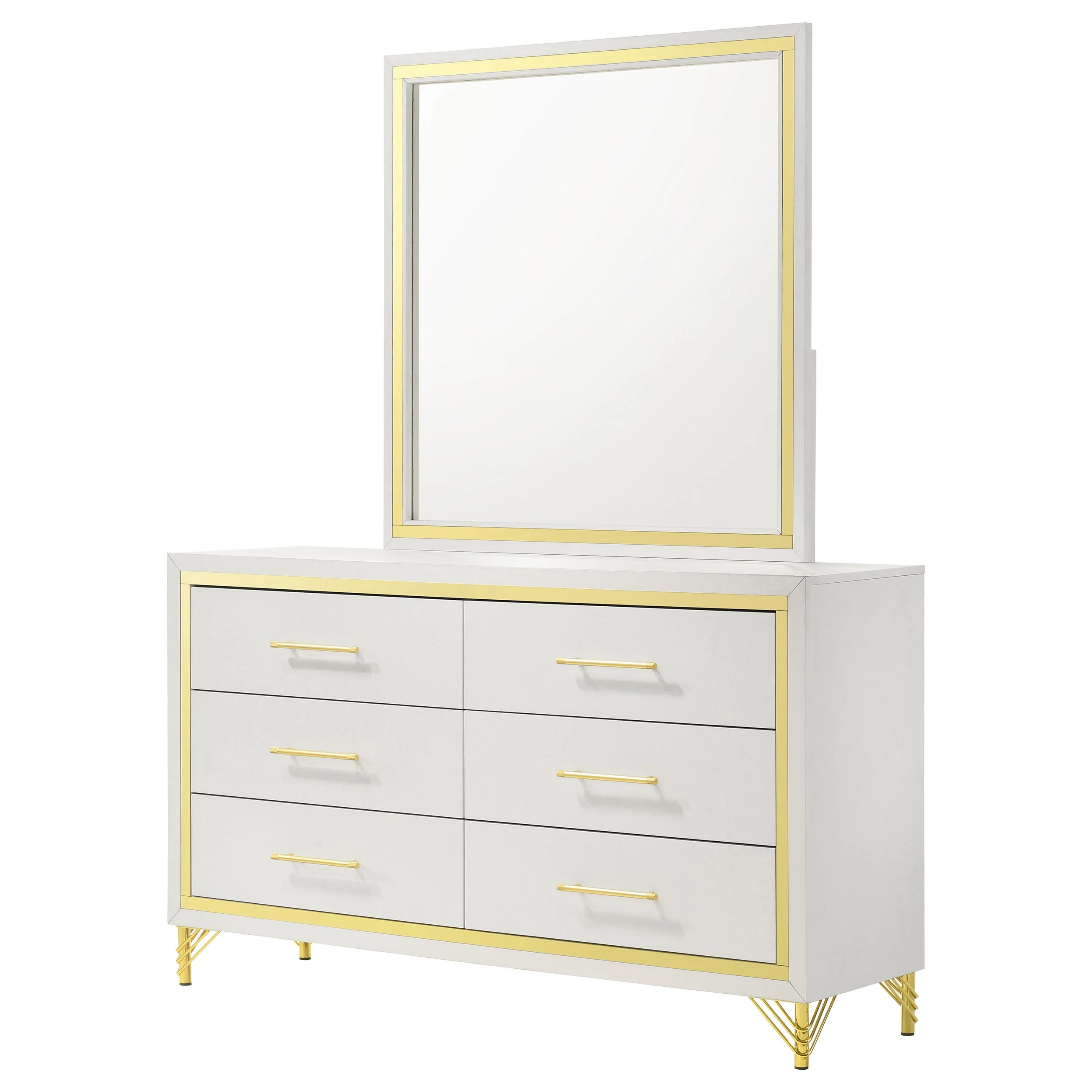 Lucia 6-drawer Dresser and Mirror - Image 10